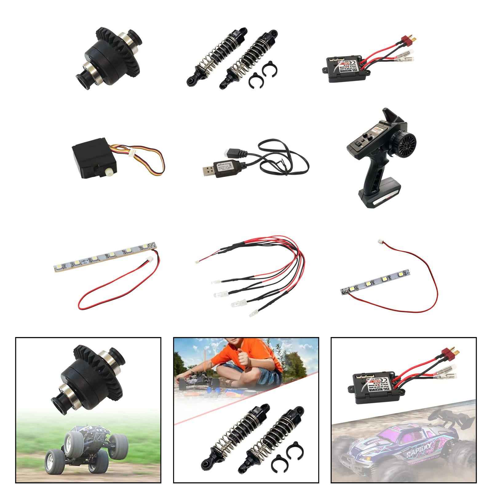 RC Car Differential DIY Accessories Replacements Parts for 16101 16102 16201