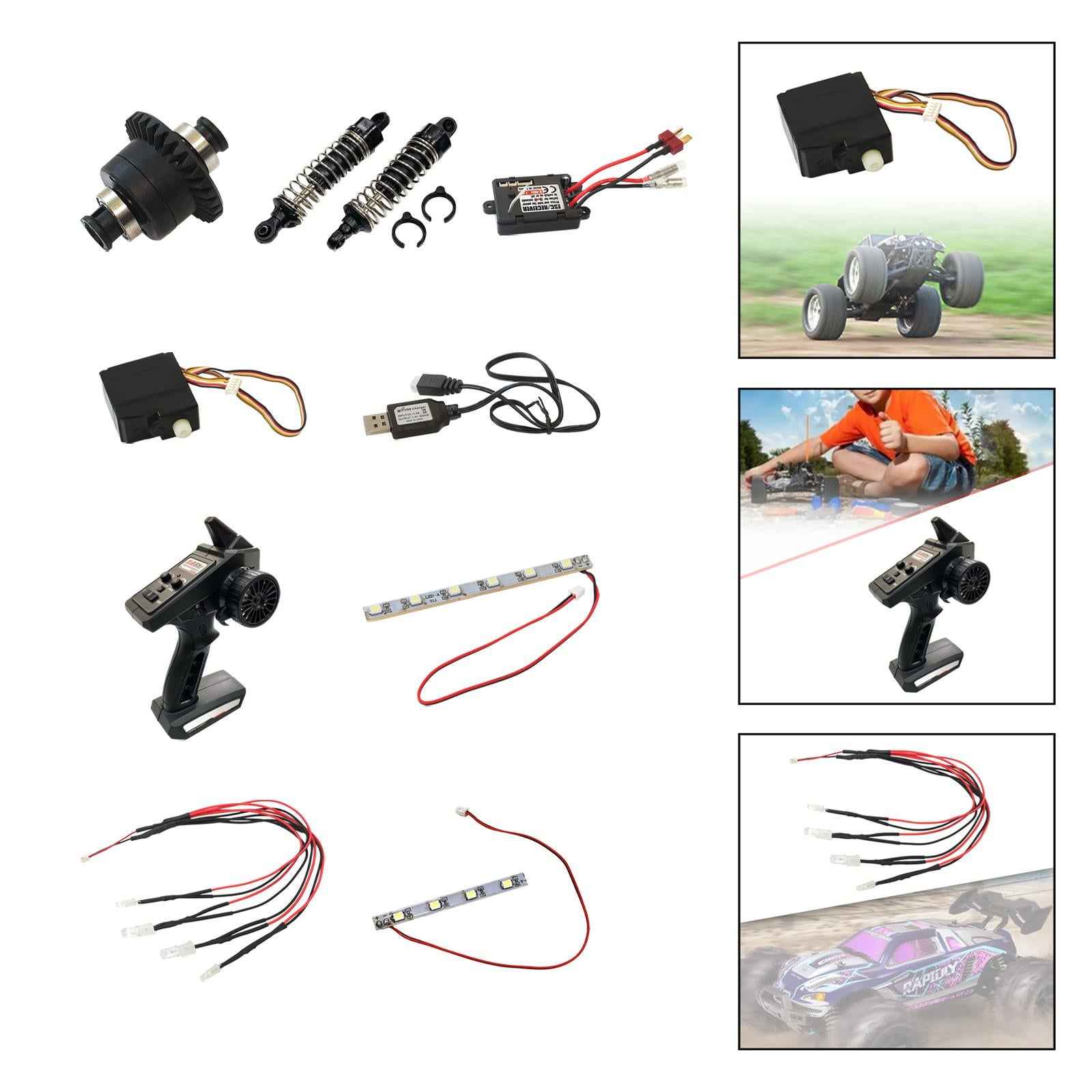 RC Car Differential DIY Accessories Replacements Parts for 16101 16102 16201