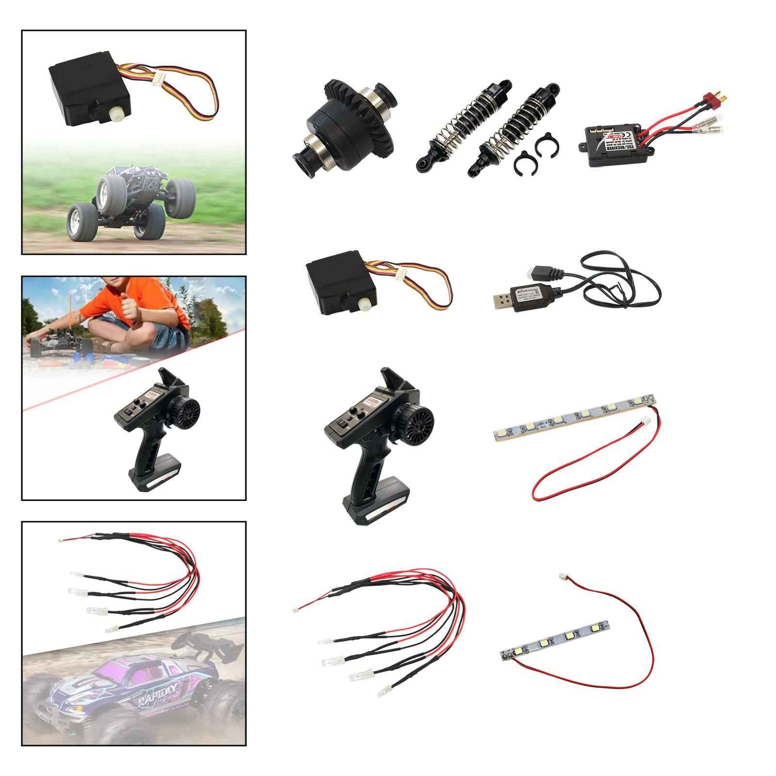 RC Car Differential DIY Accessories Replacements Parts for 16101 16102 16201