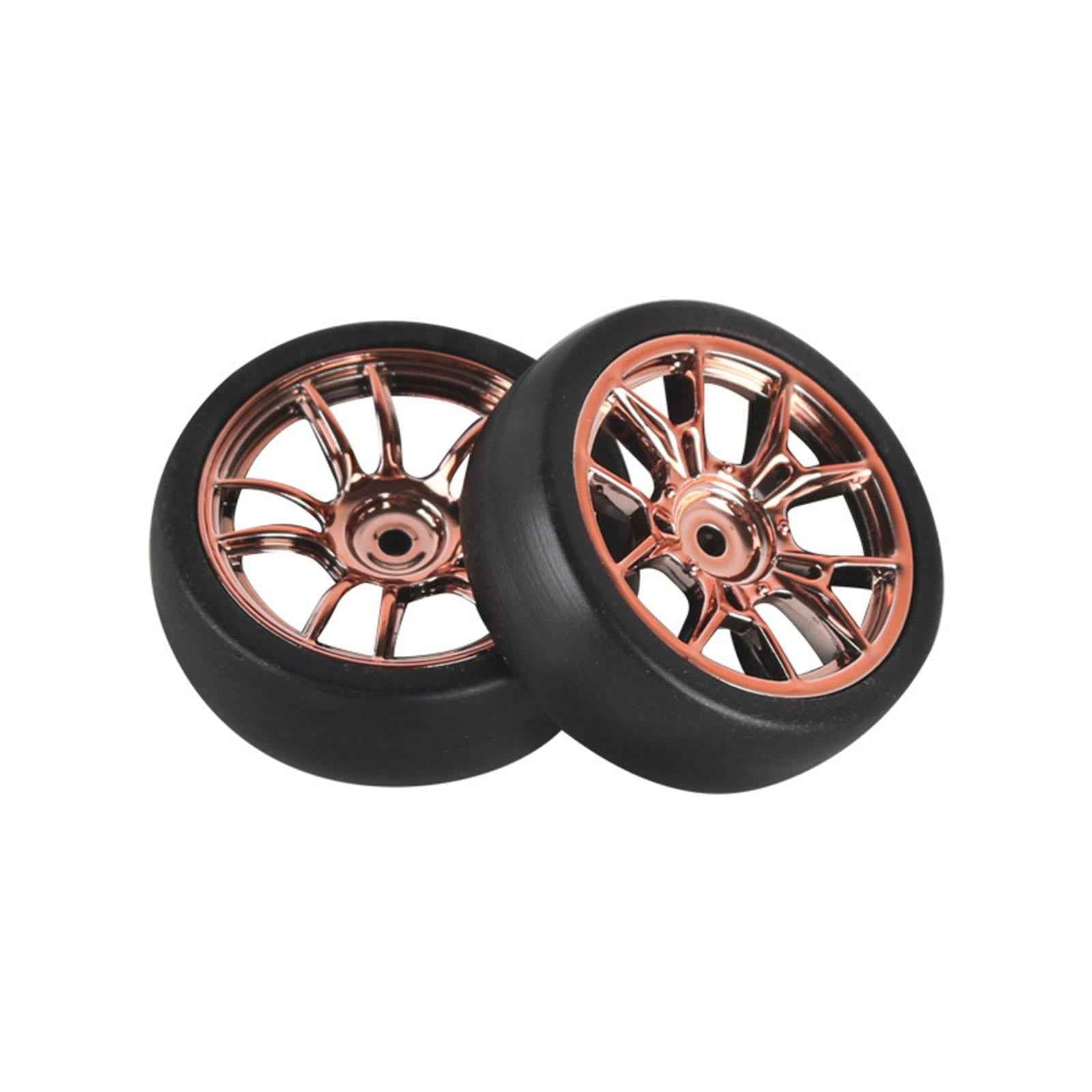 4 Pieces RC Drift Tyre for 1/18 RC Drift Rally Car DIY Modification Repalces Gold