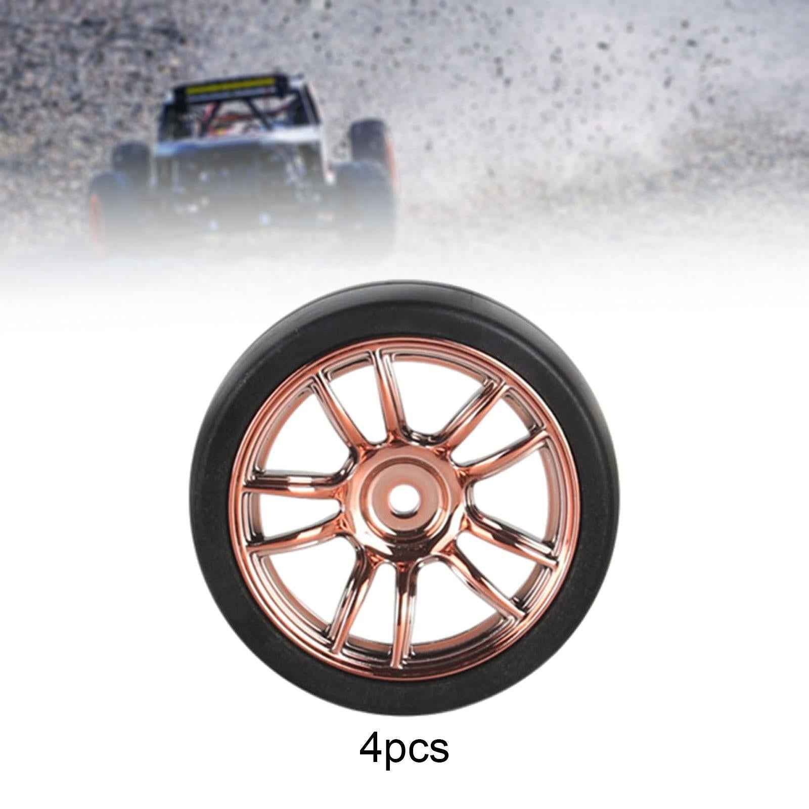 4 Pieces RC Drift Tyre for 1/18 RC Drift Rally Car DIY Modification Repalces Gold