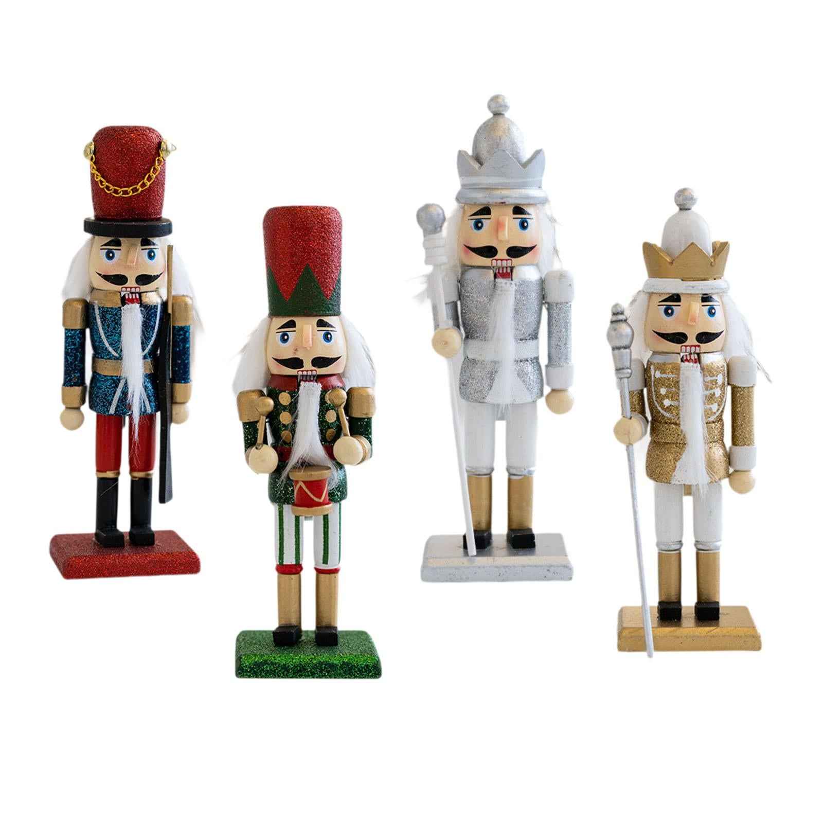 Christmas Nutcracker (16cm Tall) Handpainted Crafts for Table Christmas Red