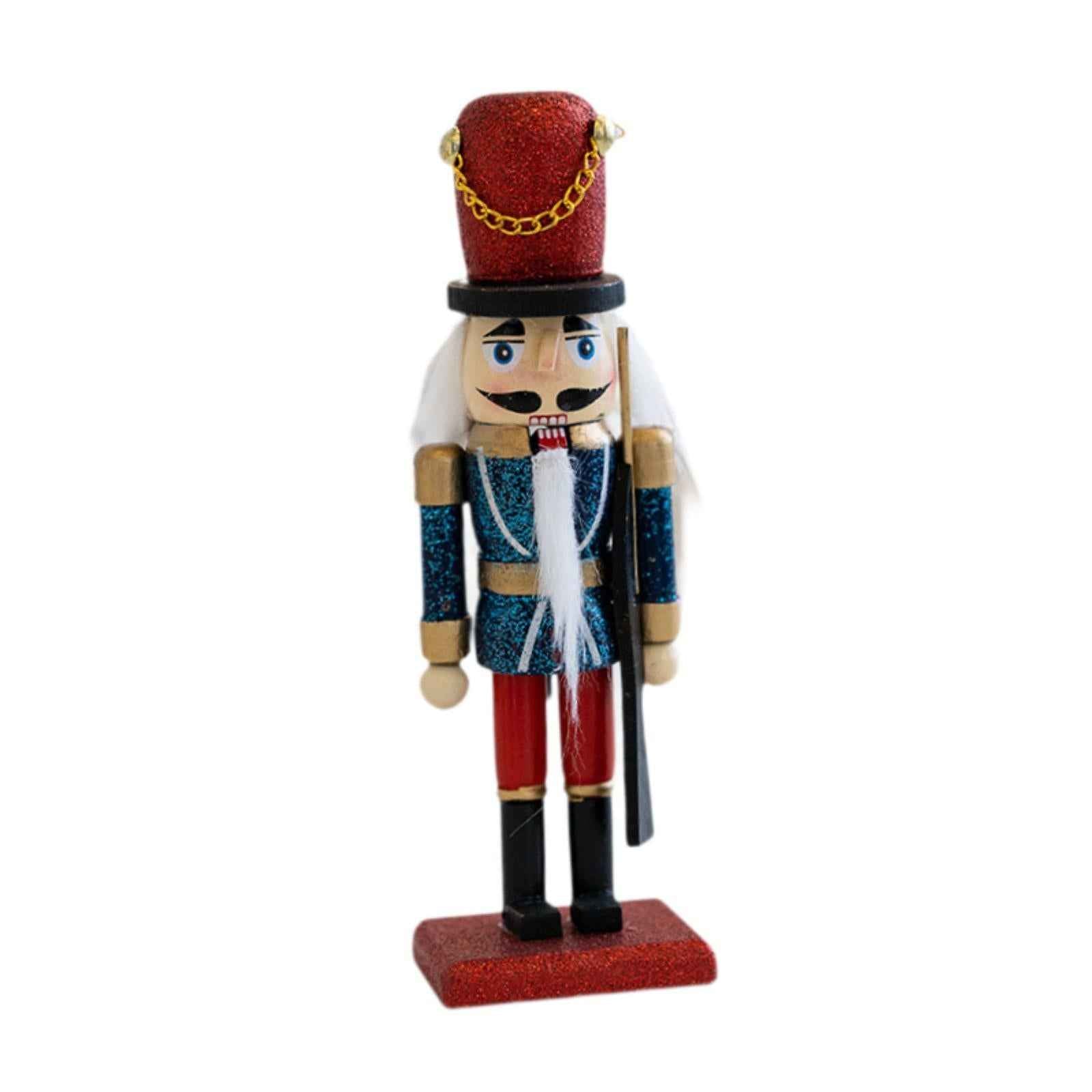 Christmas Nutcracker (16cm Tall) Handpainted Crafts for Table Christmas Red