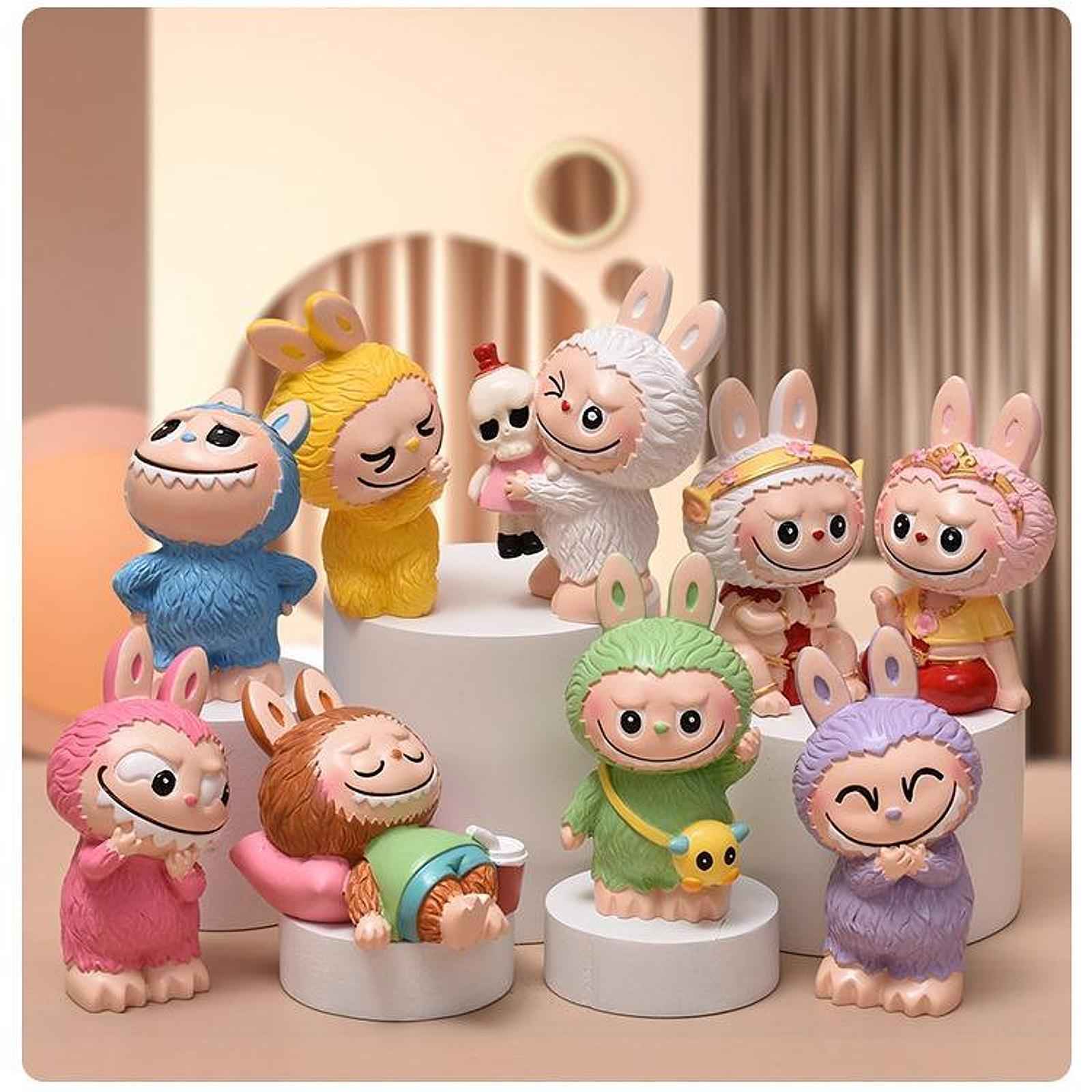 Labubu Action Figure Resin Unique Random Design Box Toy Children Girls Teens