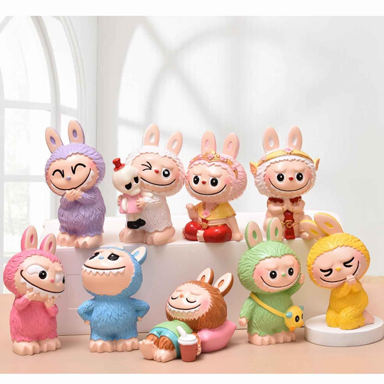 Labubu Action Figure Resin Unique Random Design Box Toy Children Girls Teens