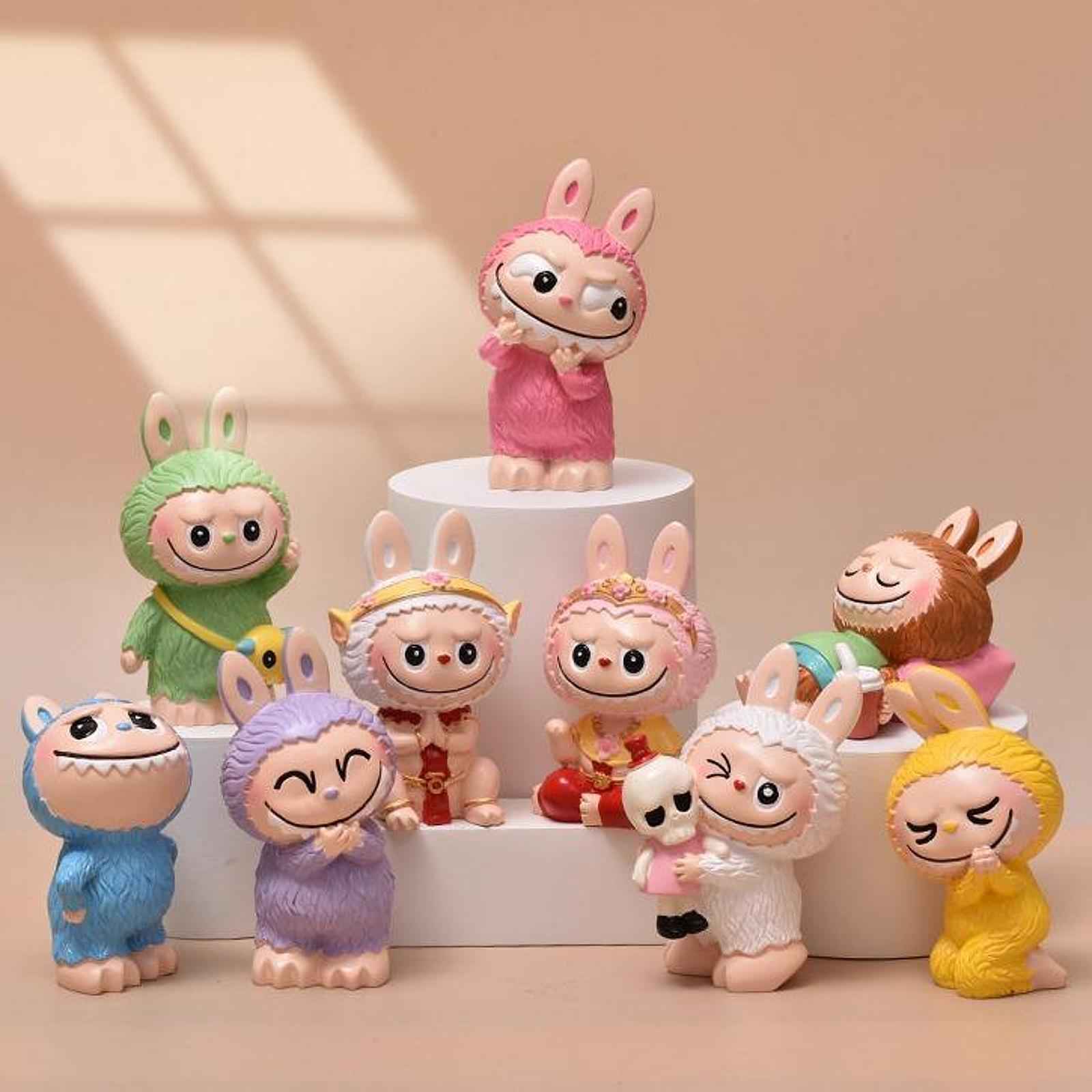 Labubu Action Figure Resin Unique Random Design Box Toy Children Girls Teens