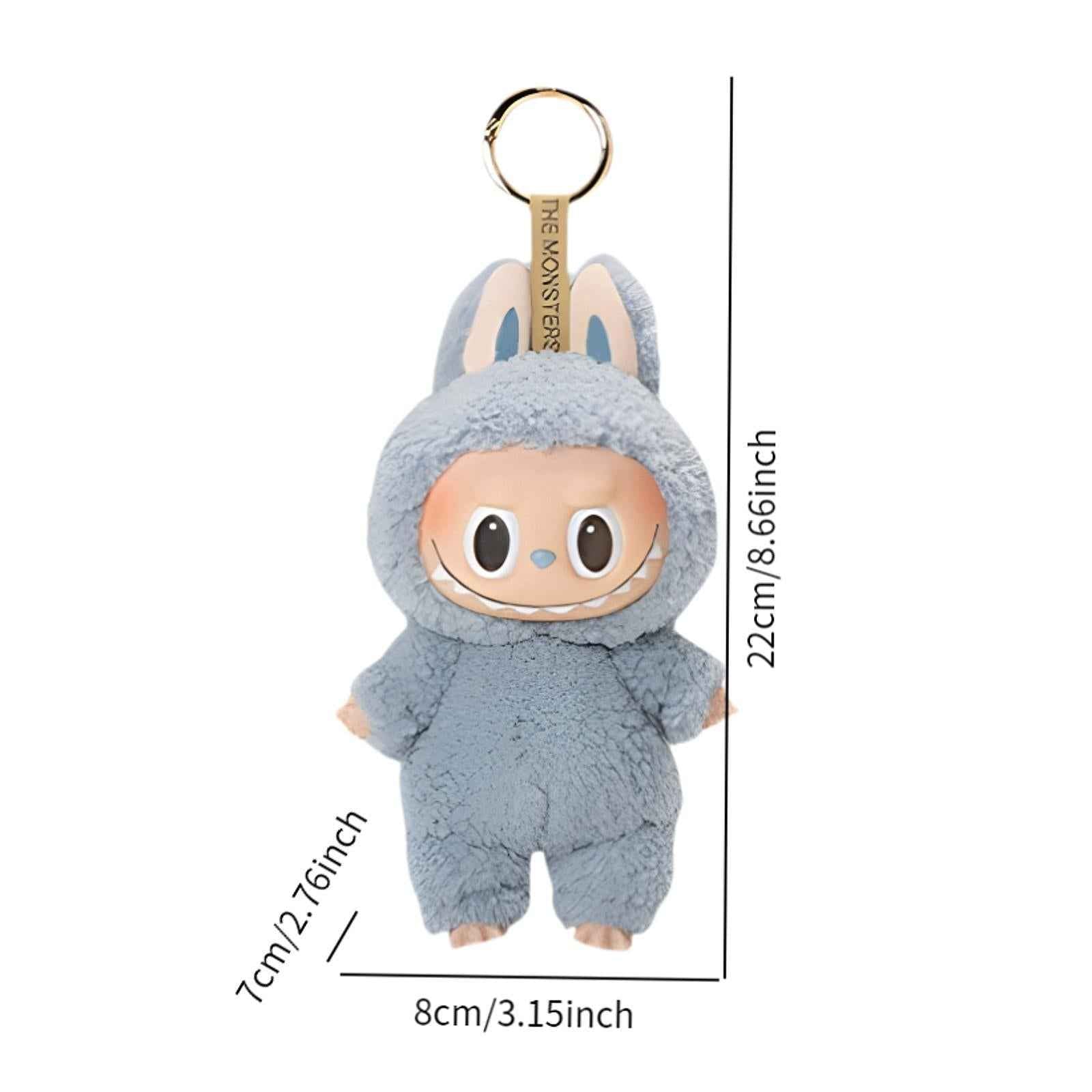 Labubu Action Figure Desktop Decor Ornaments Cake Toppers Figure Boys Adults blue