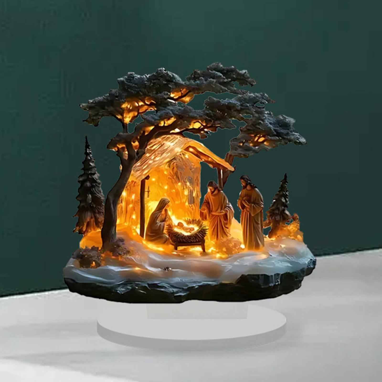 Jesus Birth Figurine Christmas Statue for Hallway Bedroom Table Centerpieces