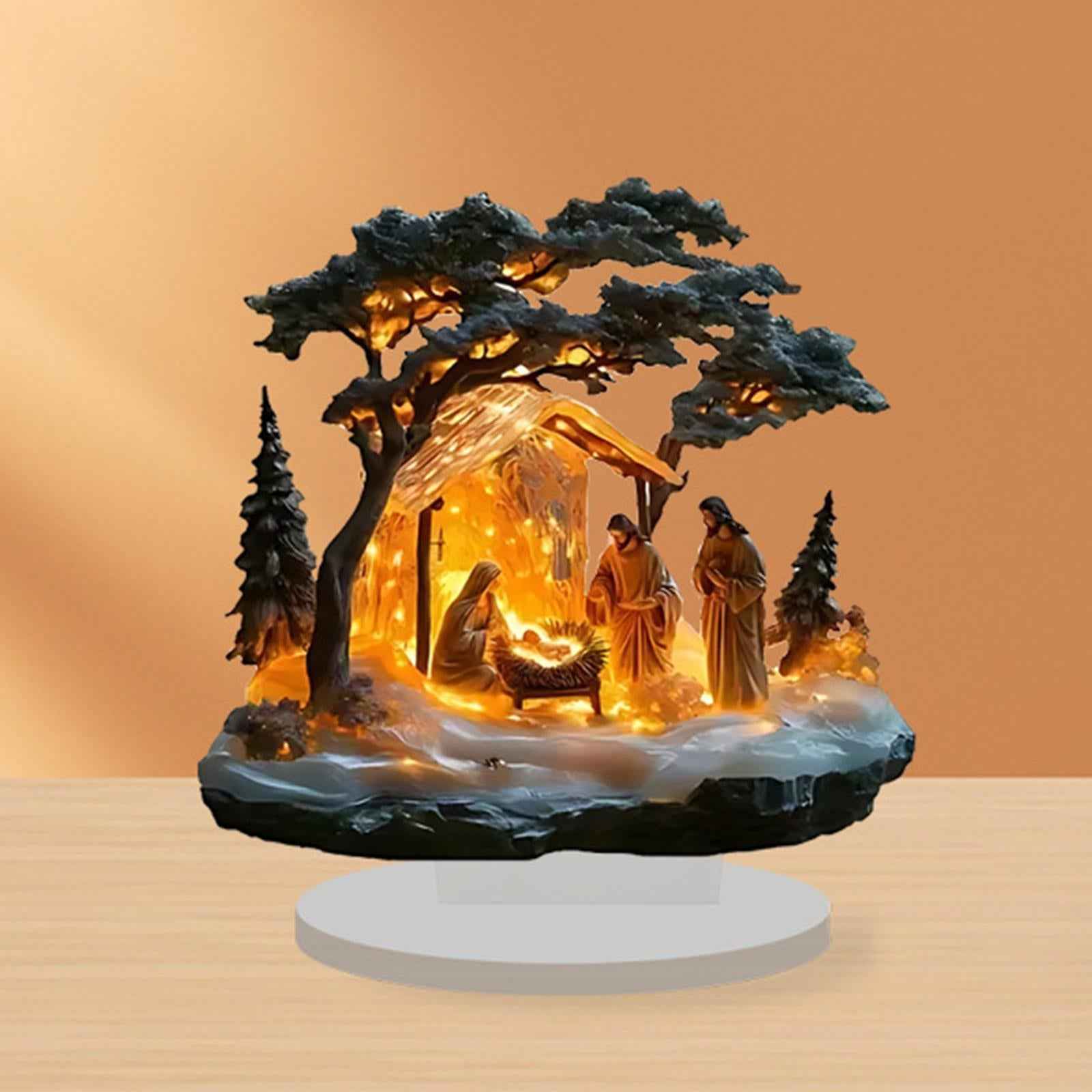Jesus Birth Figurine Christmas Statue for Hallway Bedroom Table Centerpieces