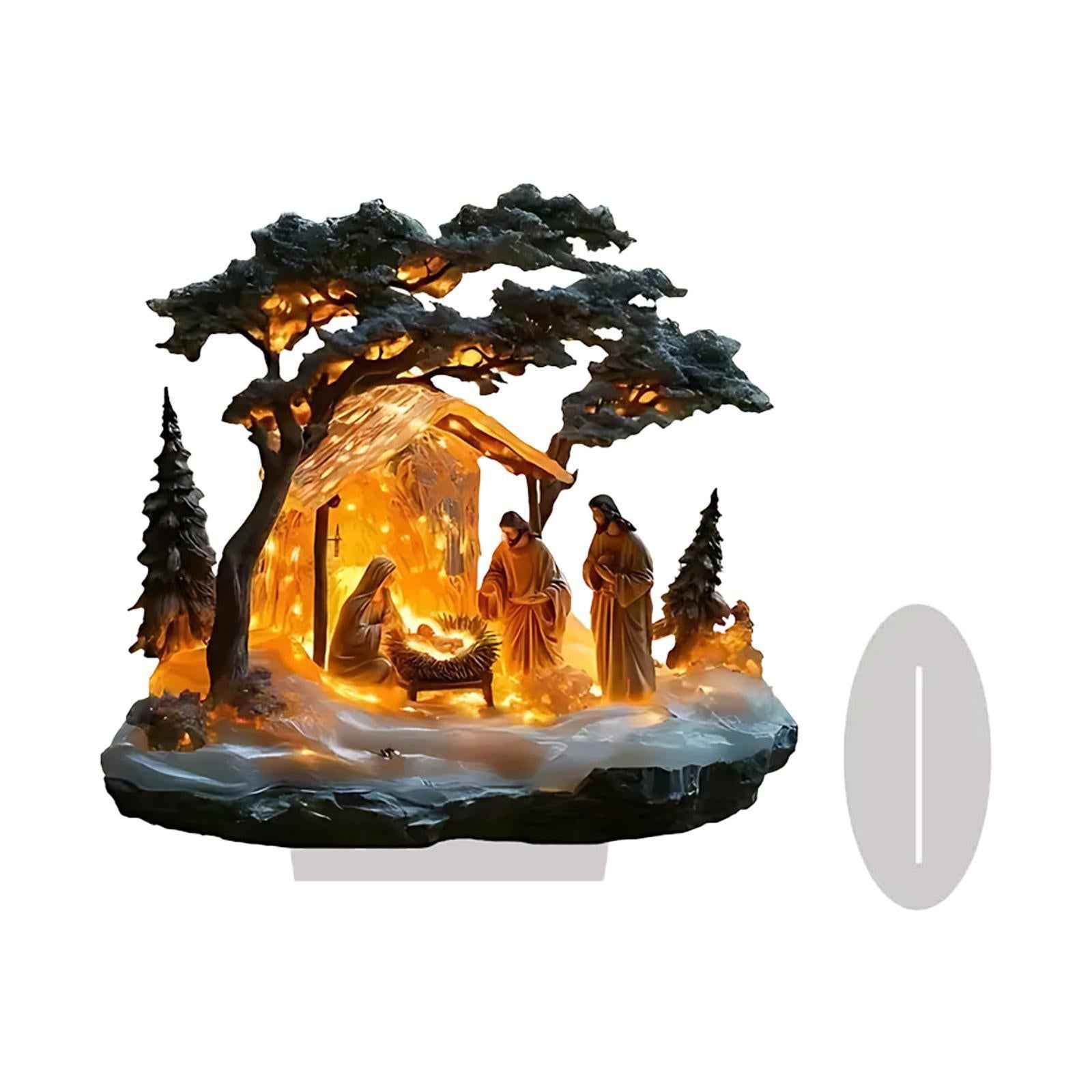Jesus Birth Figurine Christmas Statue for Hallway Bedroom Table Centerpieces