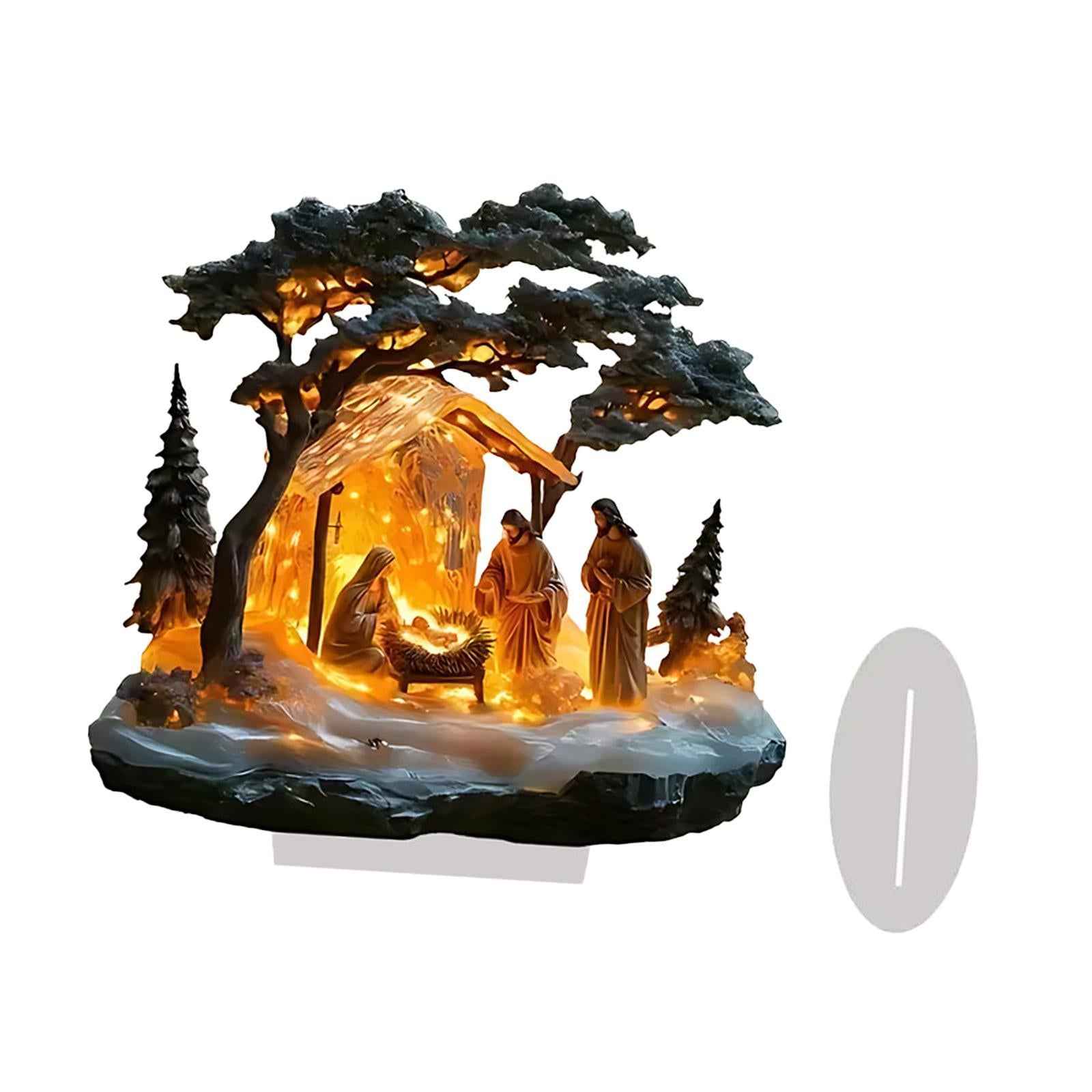Jesus Birth Figurine Christmas Statue for Hallway Bedroom Table Centerpieces