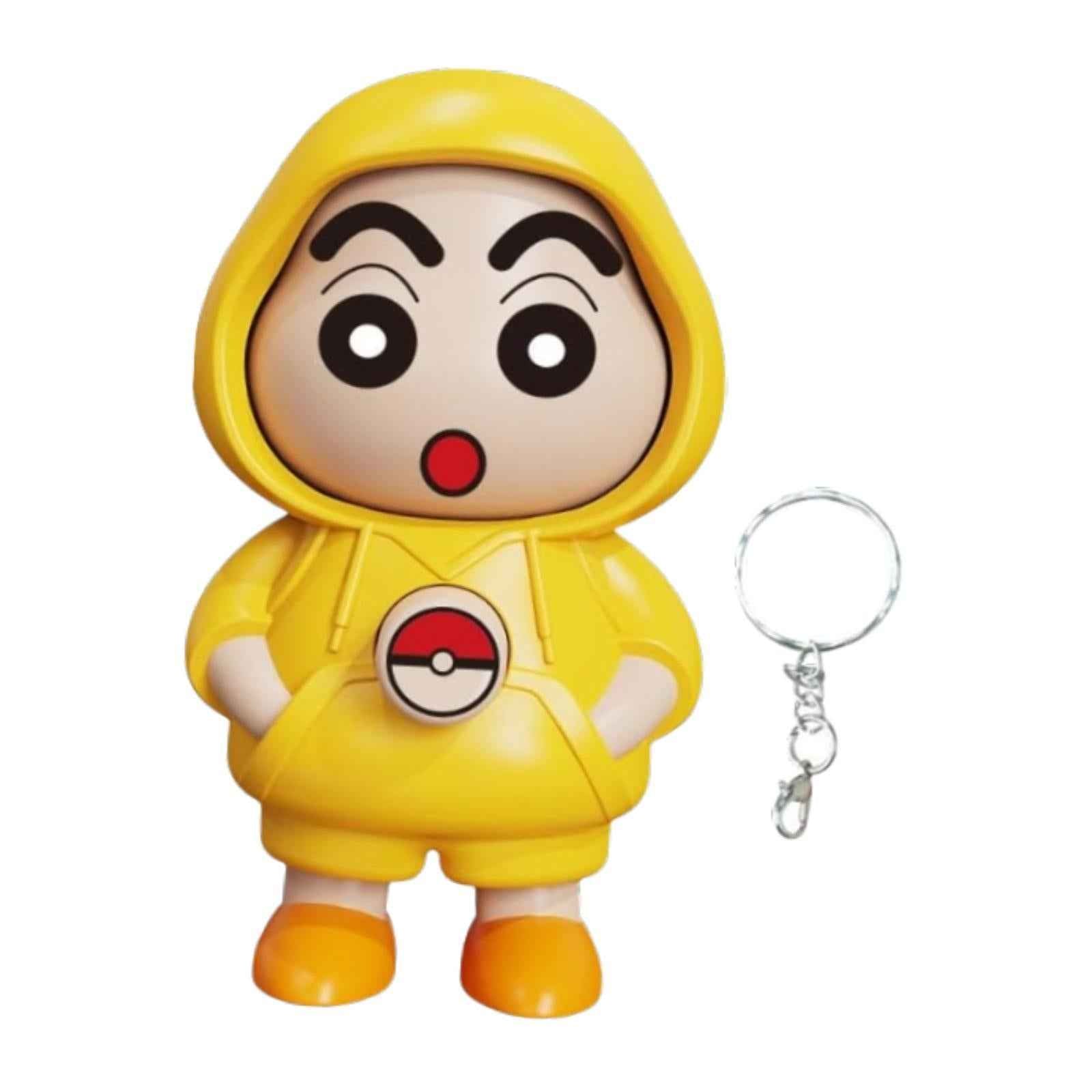 Face Changing Doll Key Holder Cartoon Character Keychain for Men Gifts yellow