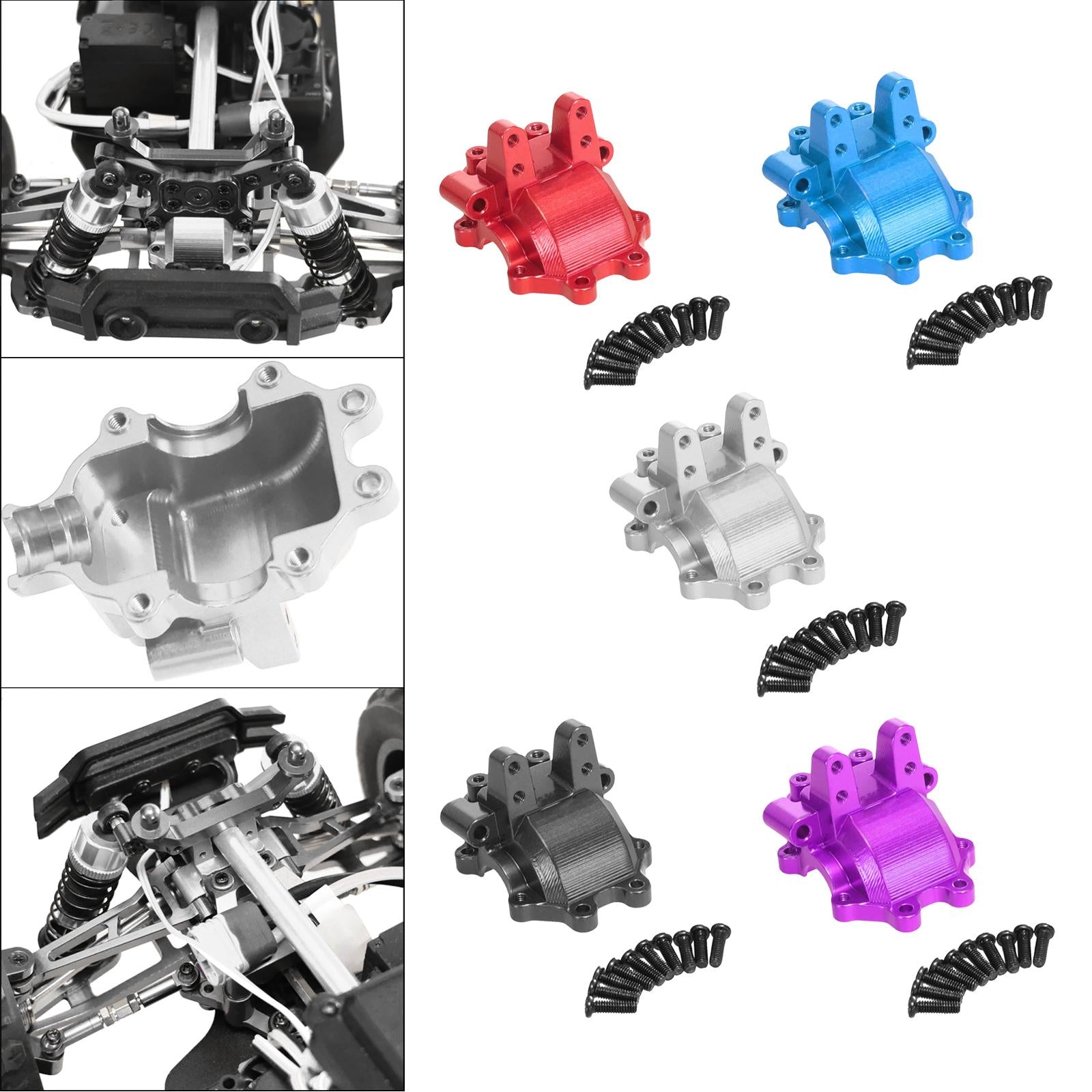 Aluminum Alloy Front Gear Box Cover for 1/14 H14BM 14210 14209 DIY Parts Red