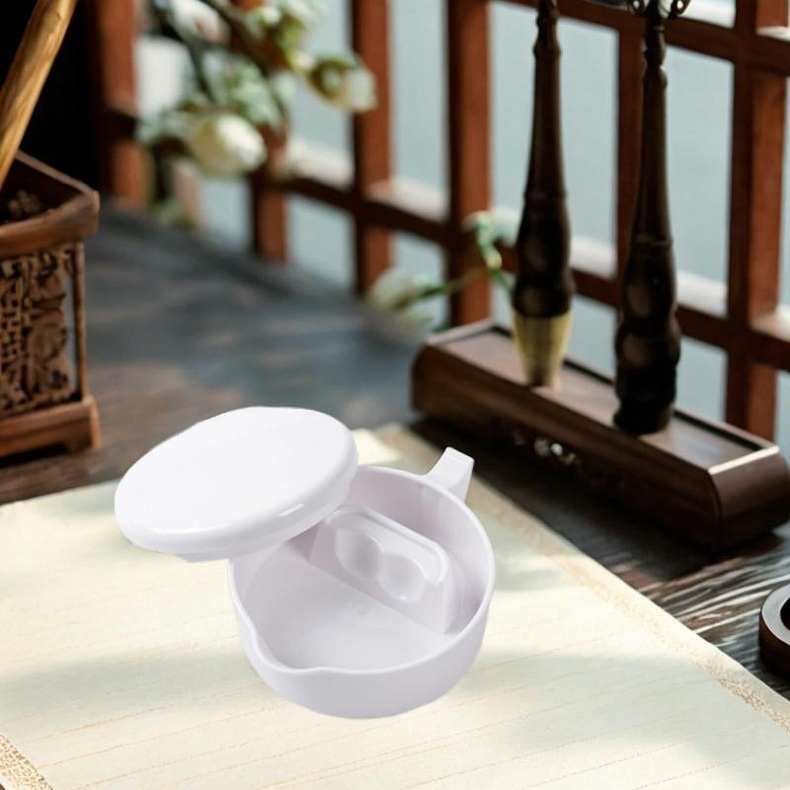 Calligraphy Inkstone Professional Multifunctional Practice Tool Ink Well Dish White