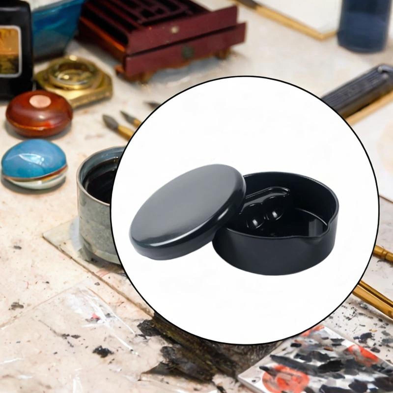 Calligraphy Inkstone Professional Multifunctional Practice Tool Ink Well Dish Black