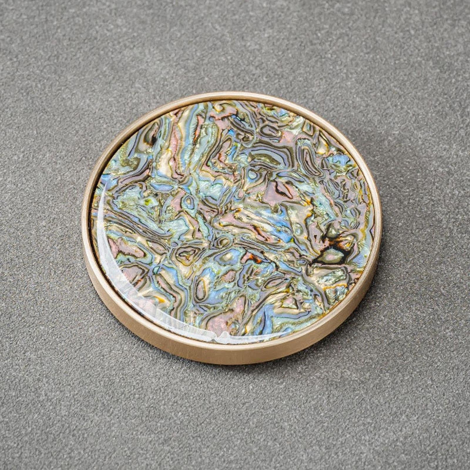 Coaster Gift Heat Resistant Lacquerware Wood Ornament for Bar Home Green and Pink