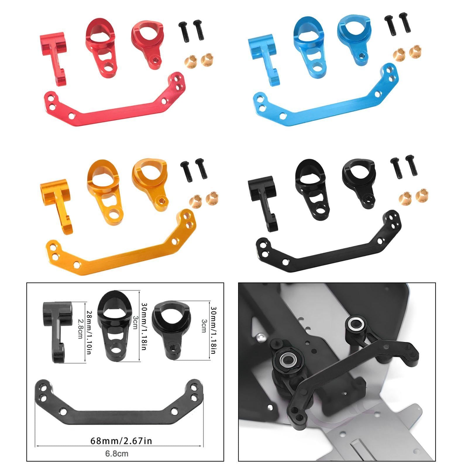 Aluminum Alloy Steering Assembly Upgrade for Ptg-2R 1/10 RC Car DIY Modified Red