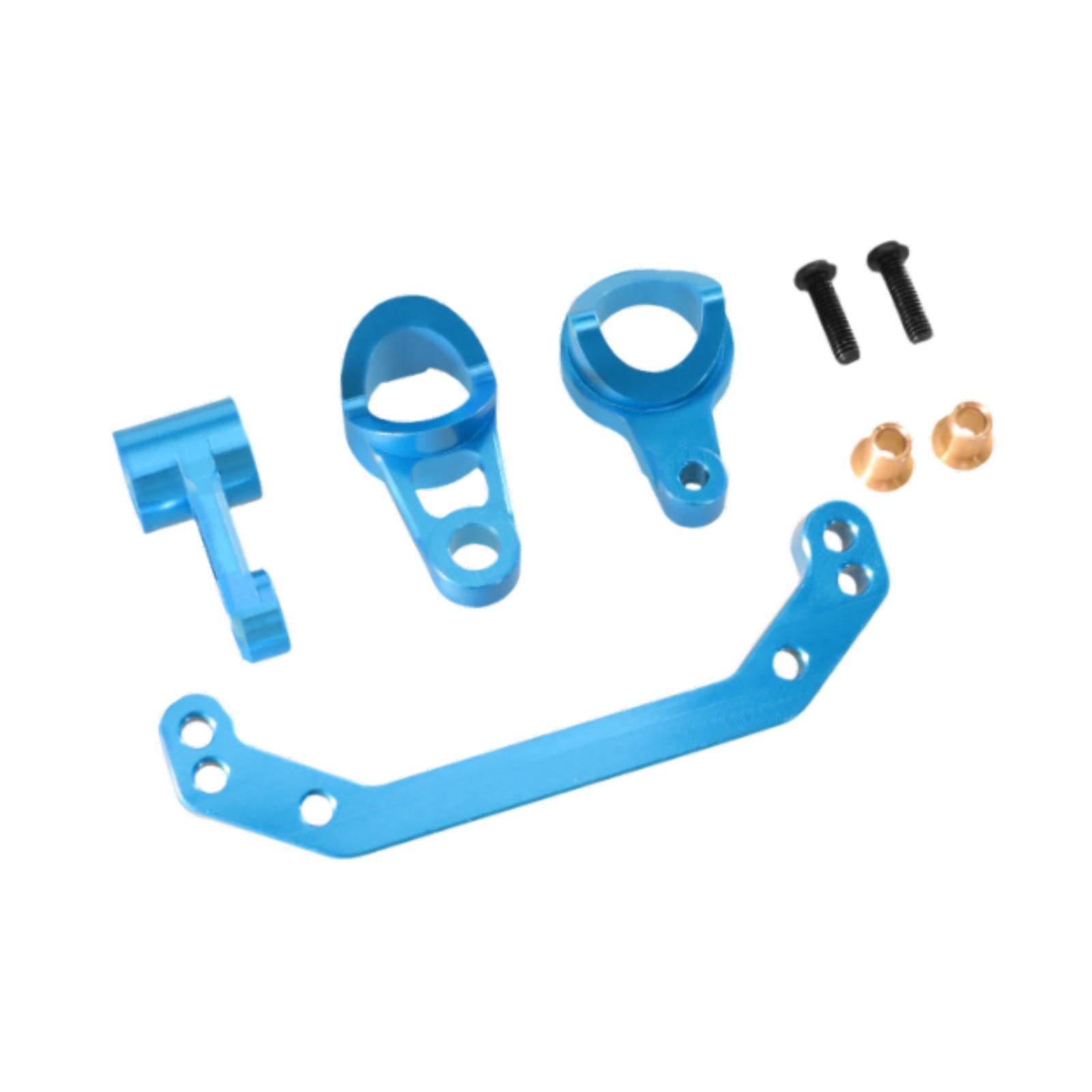 Aluminum Alloy Steering Assembly Upgrade for Ptg-2R 1/10 RC Car DIY Modified Blue