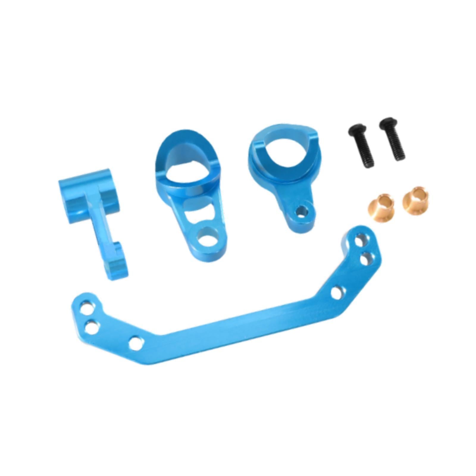 Aluminum Alloy Steering Assembly Upgrade for Ptg-2R 1/10 RC Car DIY Modified Blue