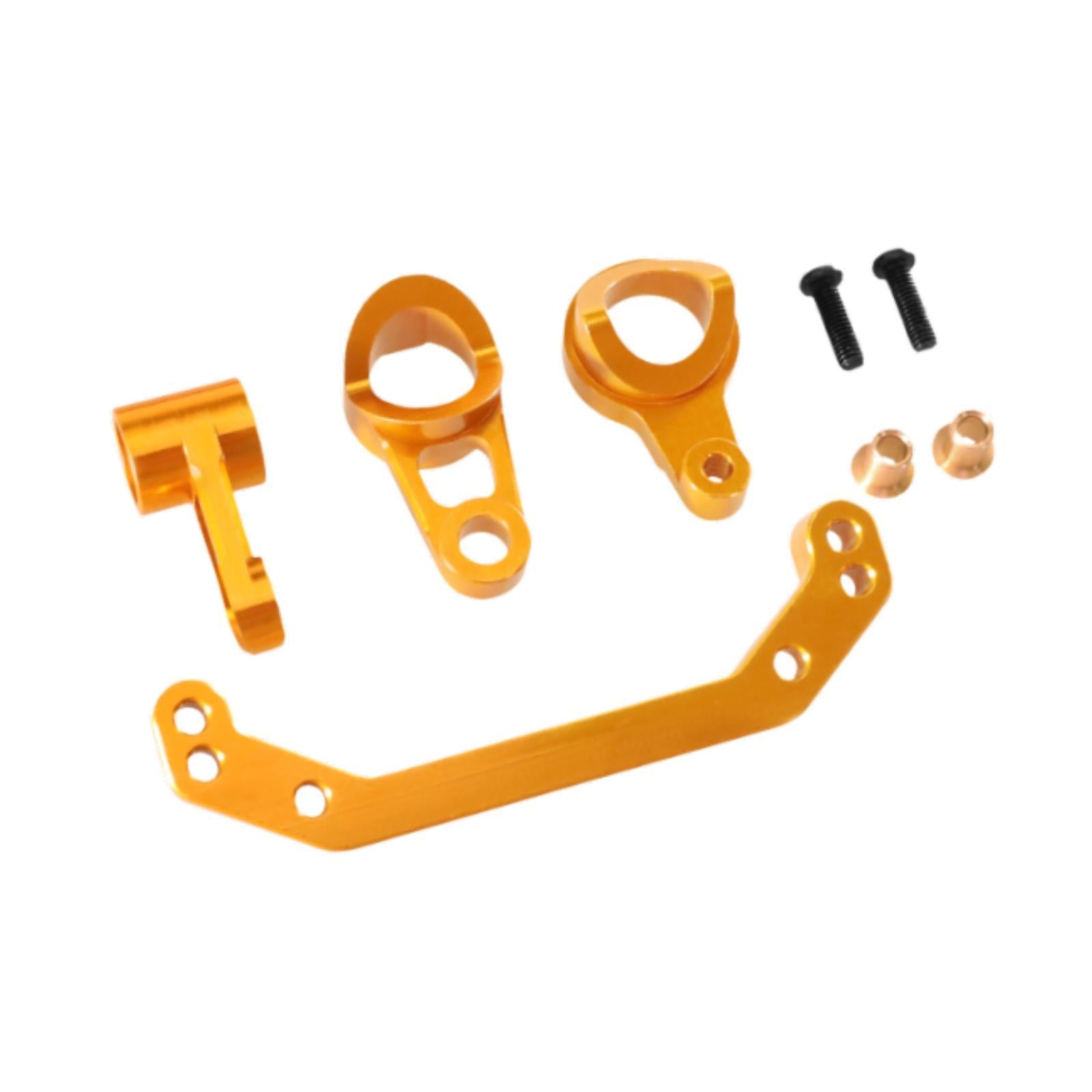 Aluminum Alloy Steering Assembly Upgrade for Ptg-2R 1/10 RC Car DIY Modified Gold