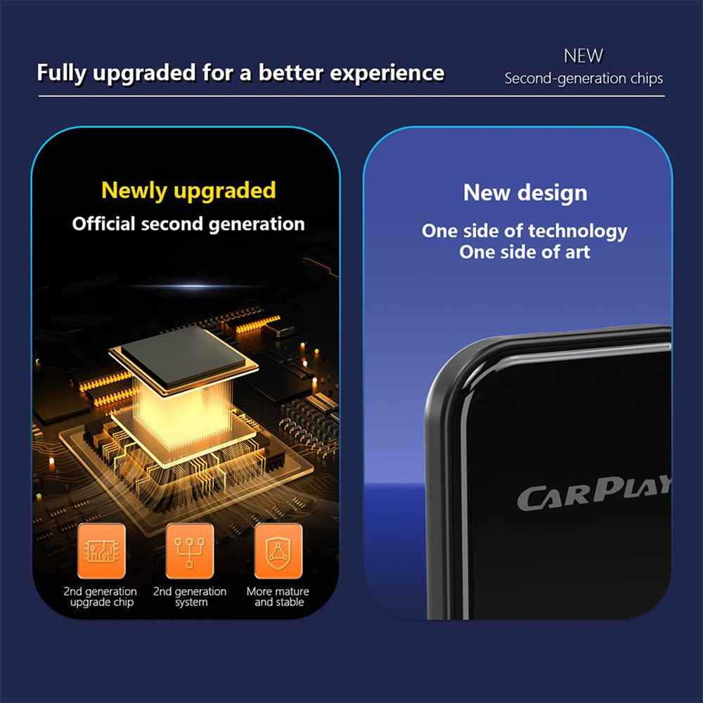 CP100 CarPlay Wireless Adapter 2.4G 5G WiFi Wired to Wireless Conversion Smart Box