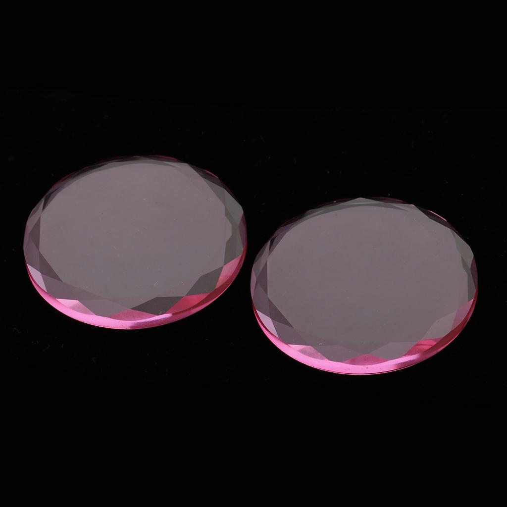 4 Pieces Crystal Glass Adhesive Glue Pallet Holder for Eyelash Extension Set