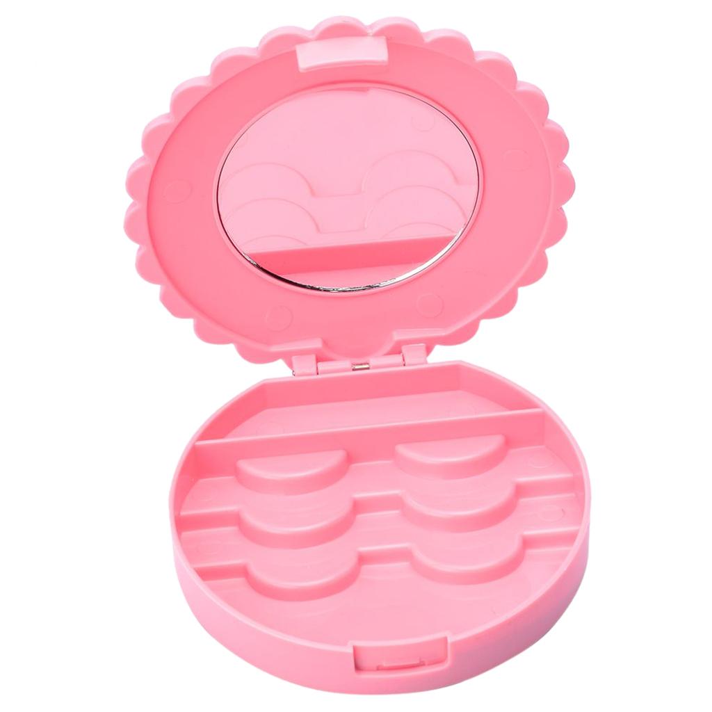 3xPink Protable False Eyelashes Carrier Container Storage Case Lash Holder Box