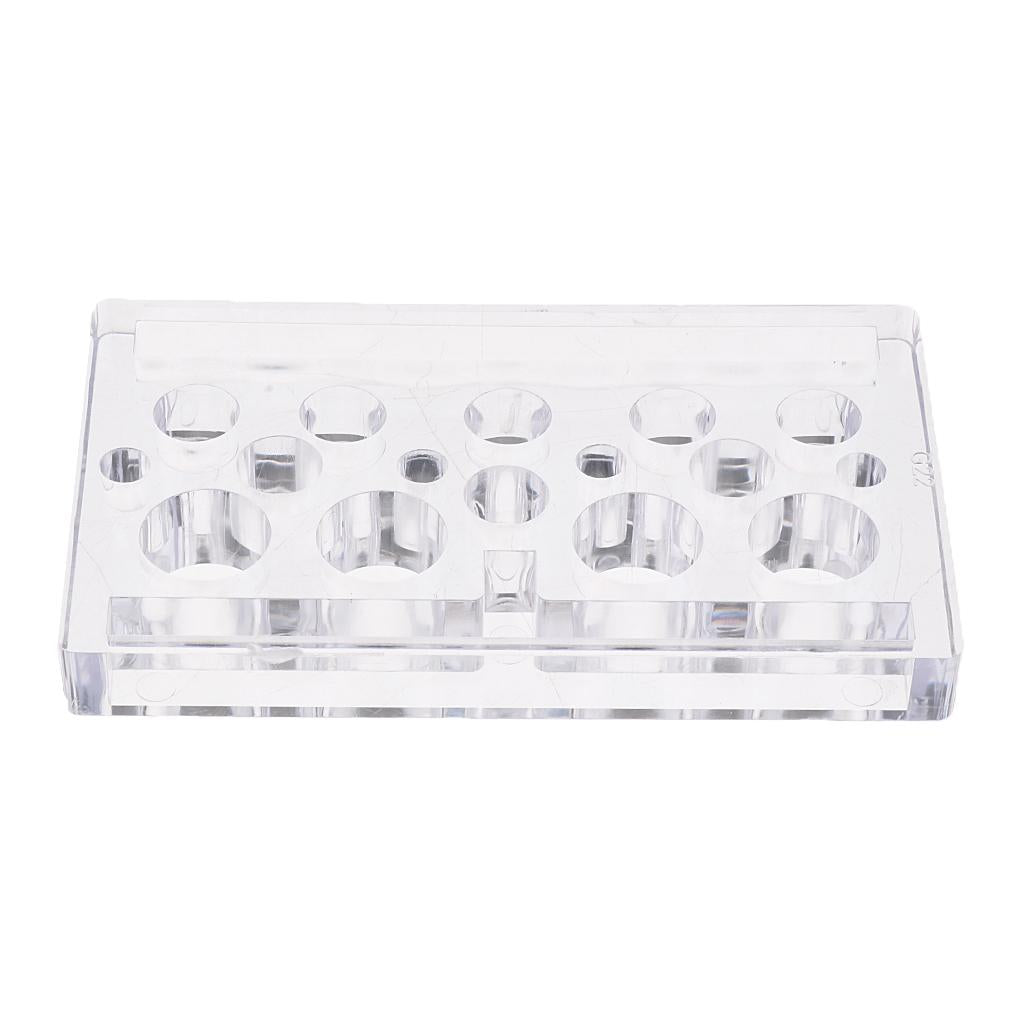 4xAcrylic Square Clear Tattoo Pigment Ink Cup Holder Stand Display Supply