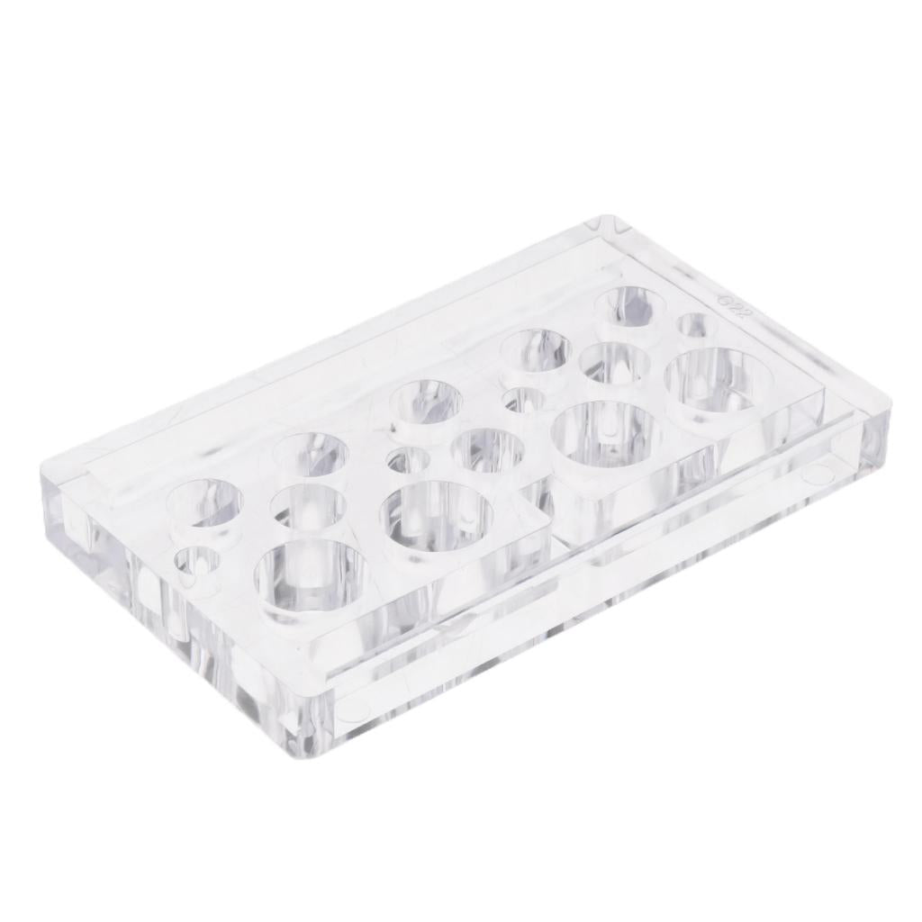 3xAcrylic Square Clear Tattoo Pigment Ink Cup Holder Stand Display Supply