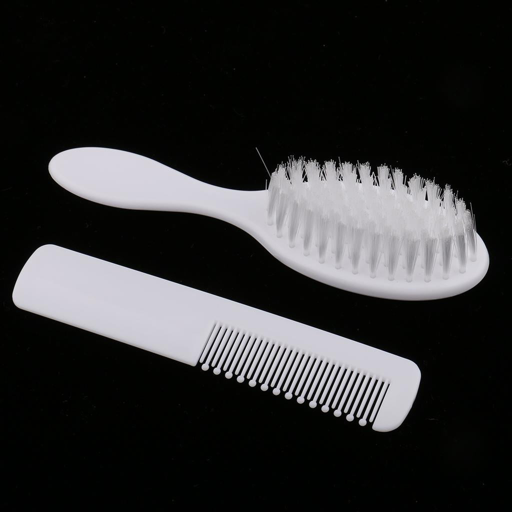 2x2PCS Safety Soft Baby Hair Brush Set Infant Comb Grooming Shower Design Kit