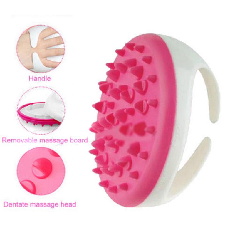 4xAnti Cellulite Silicone Body Masage Glove Scrub Bath Shower Massager Brush