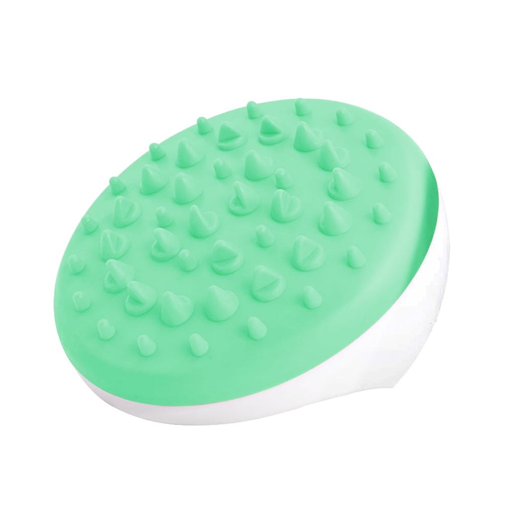 4xAnti Cellulite Silicone Body Massage Glove Scrub Bath Shower Massager Brush Green