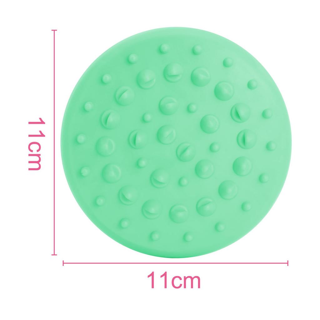 2xAnti Cellulite Silicone Body Massage Glove Scrub Bath Shower Massager Brush Green
