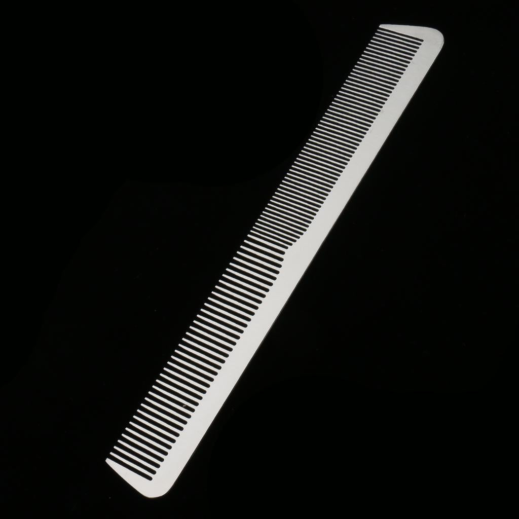 2 Pieces Stainless Steel Salon Barber Hairstyling Hairdressing Cutting Comb