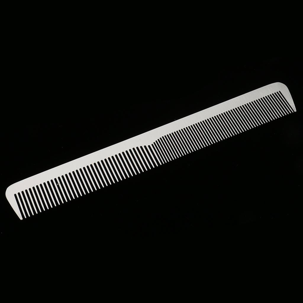 2 Pieces Stainless Steel Salon Barber Hairstyling Hairdressing Cutting Comb