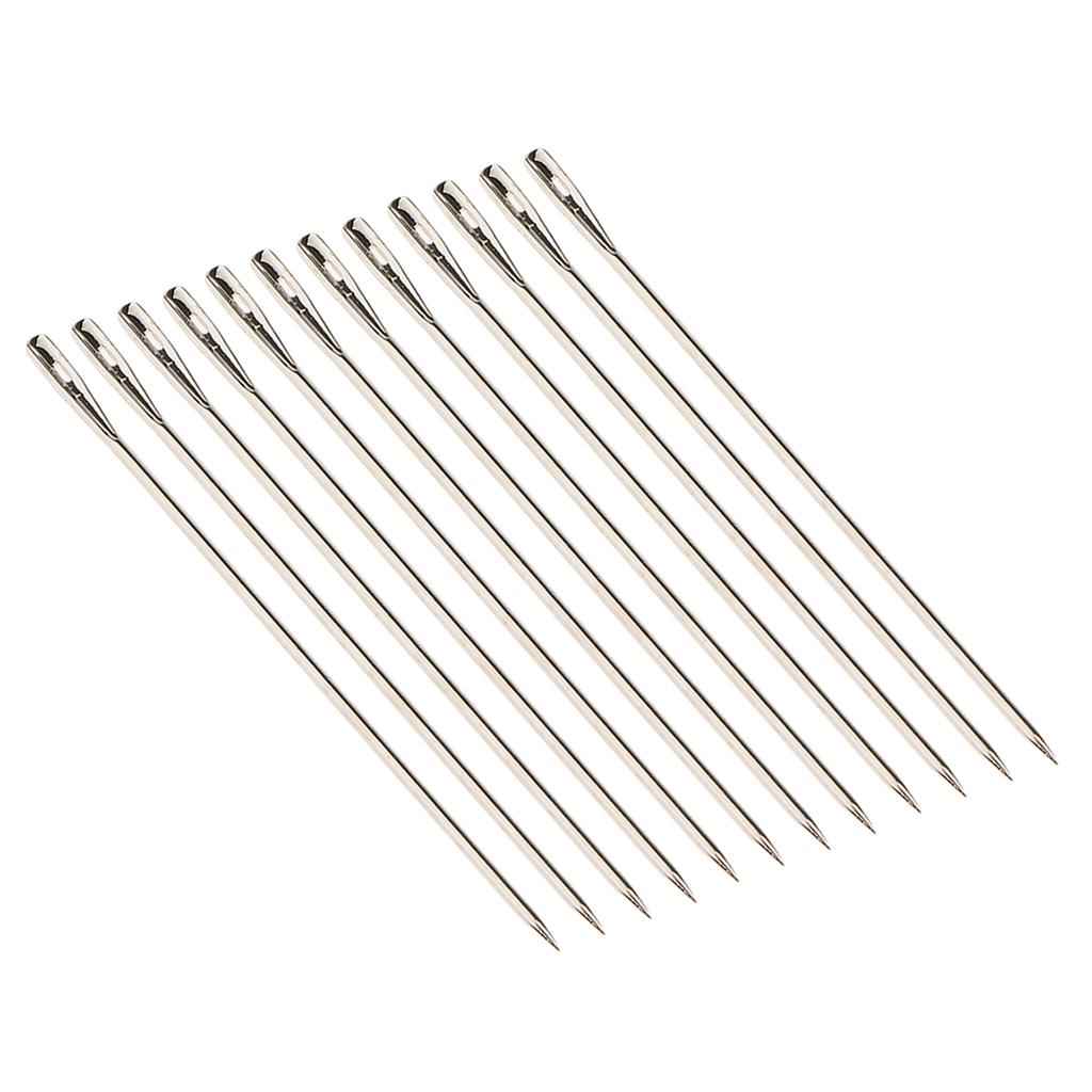 Sewing Braids Track Weave Weft Needles, Hair Extension Needle I Shape Hook for Making Lace Wig