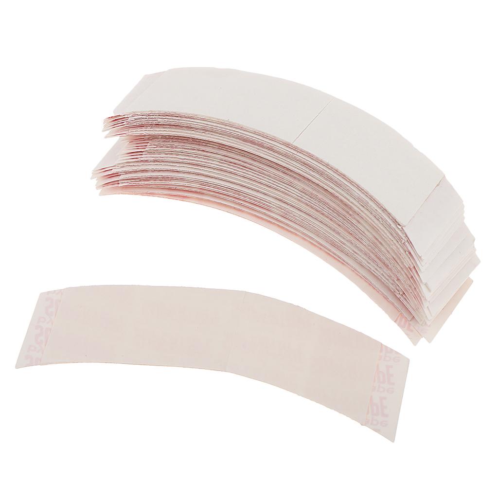 72 Pieces Double Sided Adhesive Tapes Strips for Hair Extension Toupee Wigs