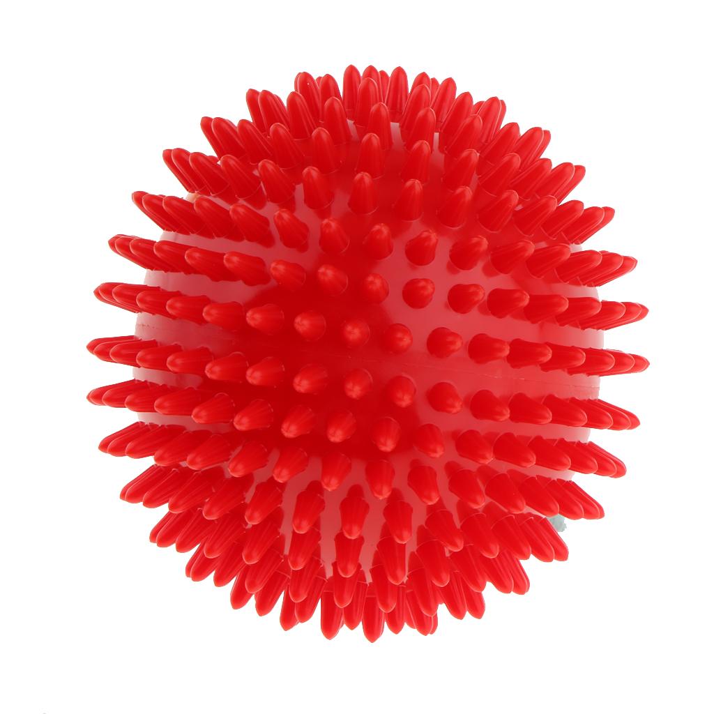 4xSpiky Massage Ball Body Trigger Point Acupuncture Soreness Pain Relief Red