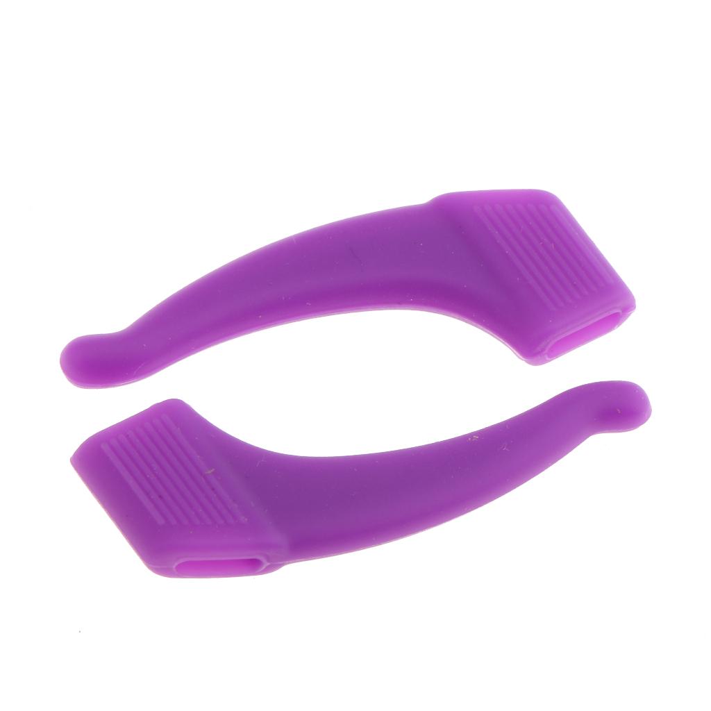 4x10 Pairs Silicone Anti Slip Ear Grip Hooks Holder For Eyeglasses Purple