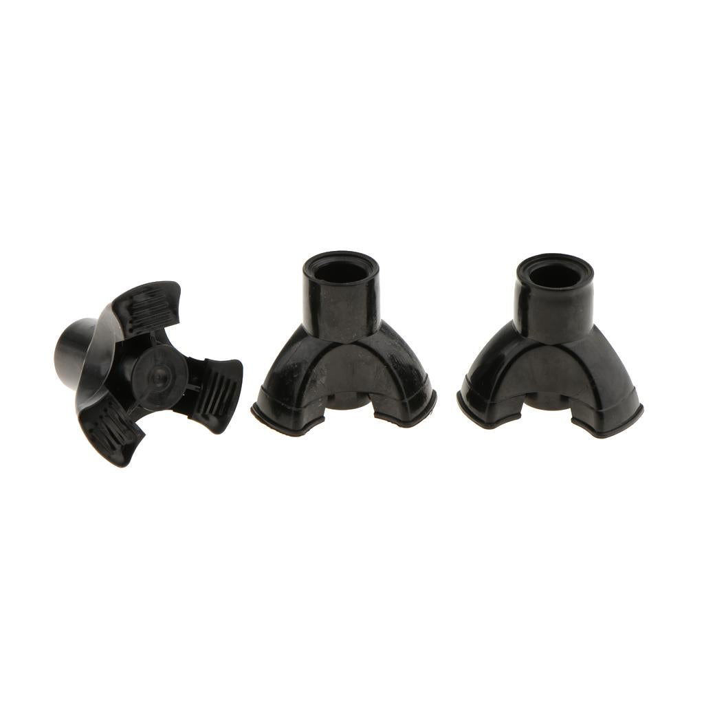 4x3Pcs Crutch Ferrules Rubber End Walking Stick Tips Feet Trekking Pole Bottom 19mm