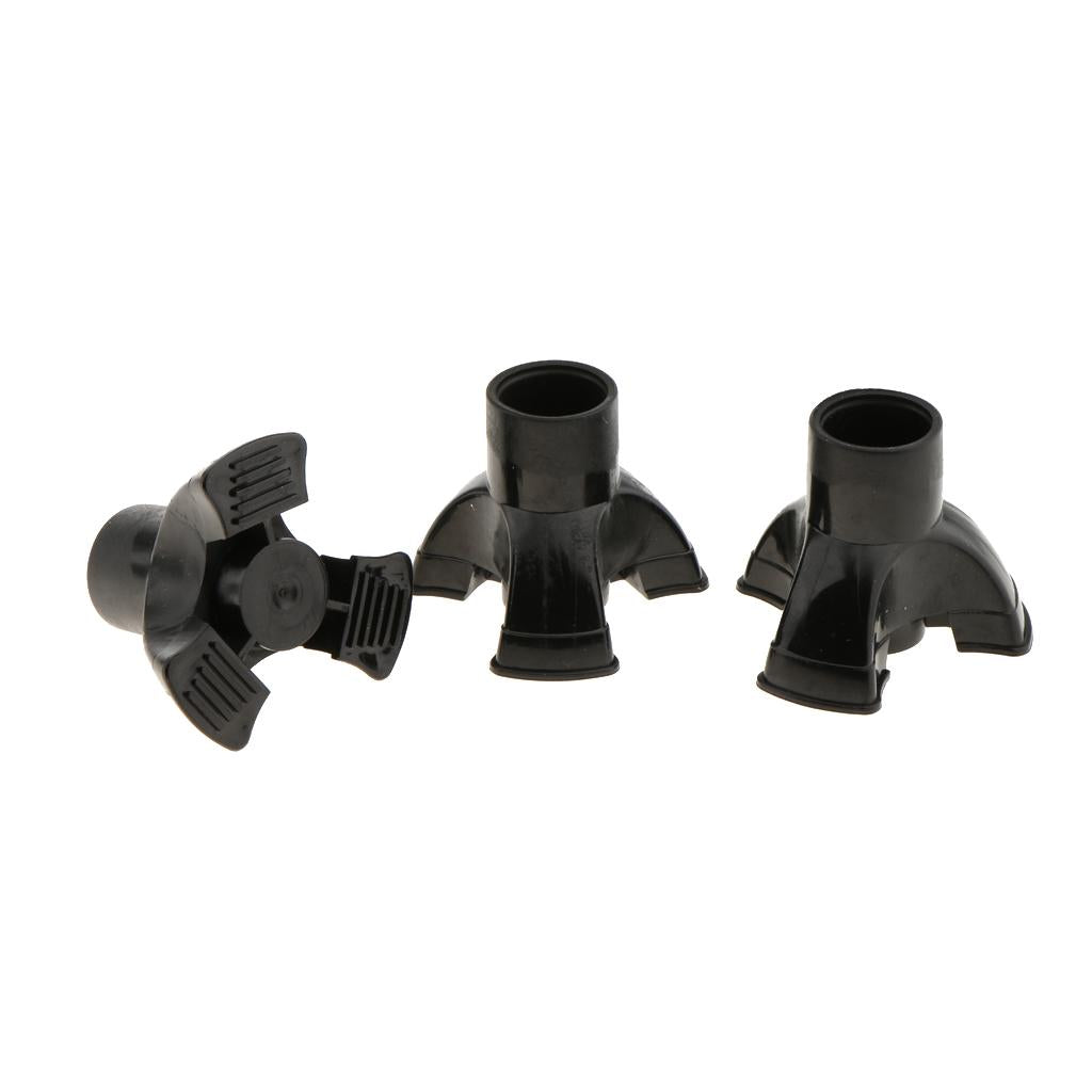 4x3Pcs Crutch Ferrules Rubber End Walking Stick Tips Feet Trekking Pole Bottom 22mm
