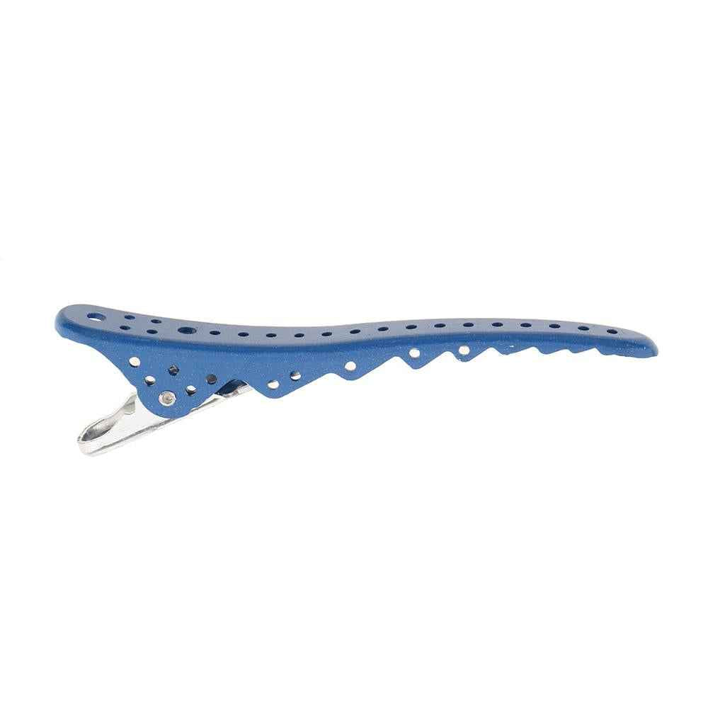 6 Pieces Hairdressing Salon Sectioning Clamp Hair Clips Hairpins Grip Blue