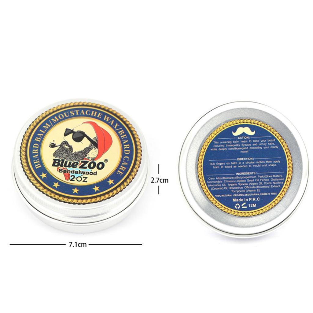 3x Beard Balm Leave-In Taming Styling Conditioner Moustache Wax Moisturizing