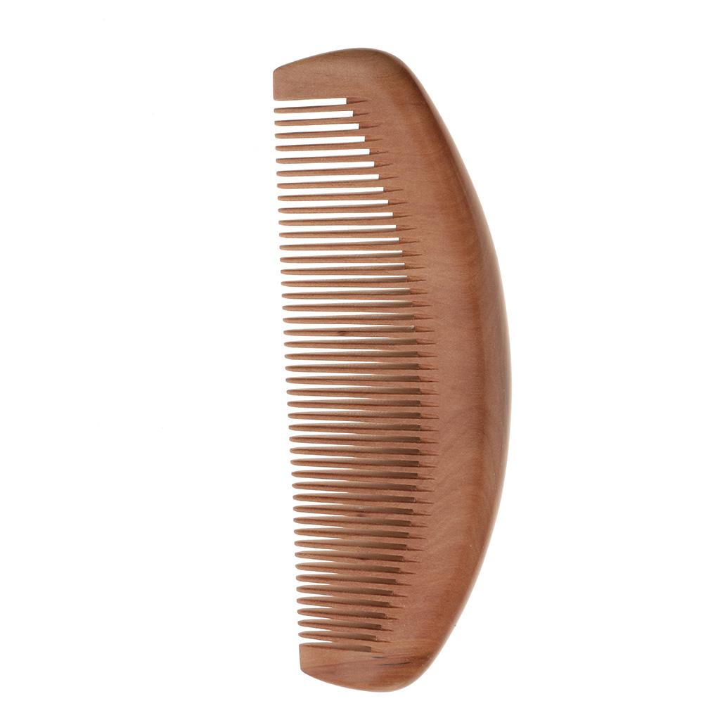 4xNatural Peach Wood Tooth Comb Anti Static Hair Care Comb Massage Fine Teeth