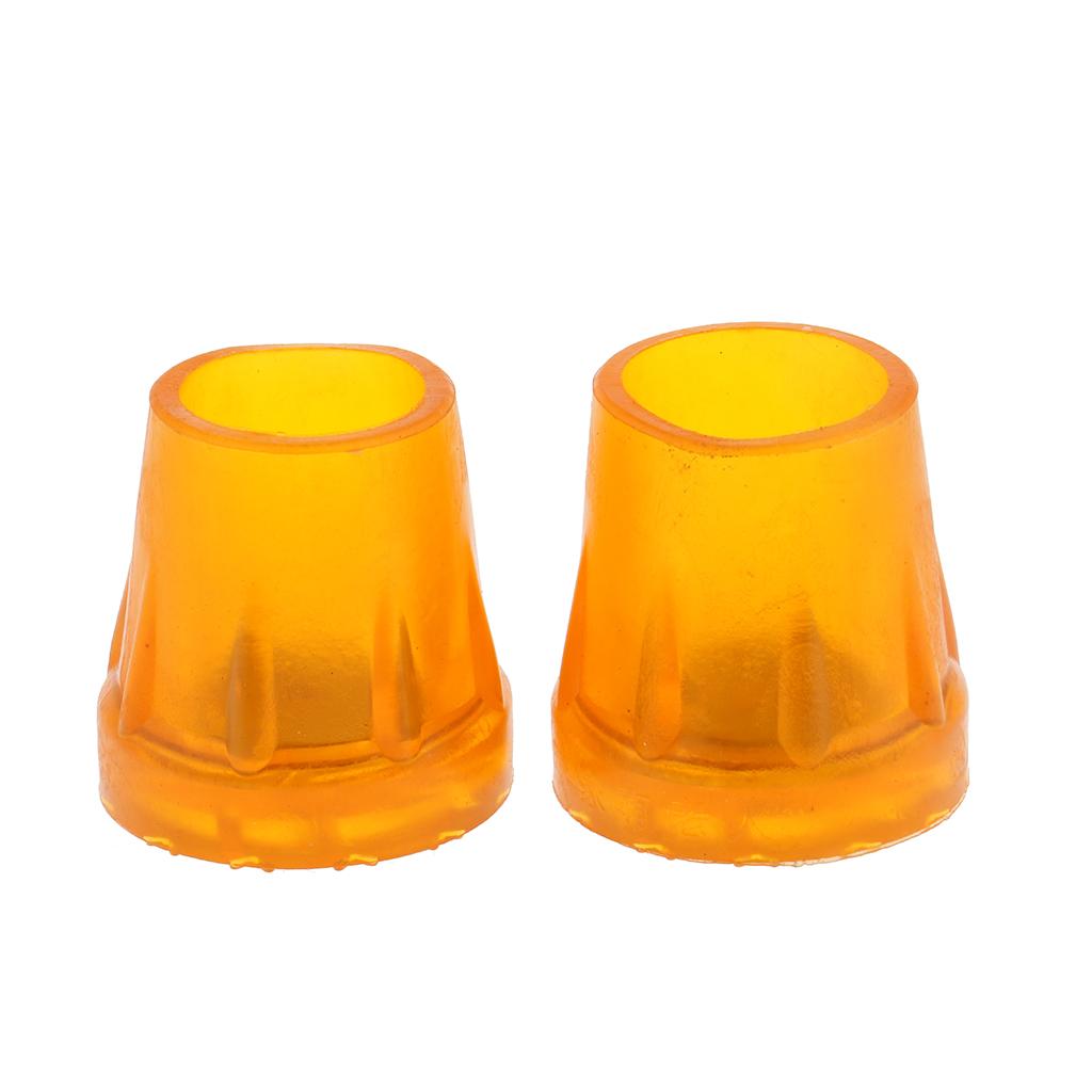 2x2pcs Anti-skid Stable Shock Absorb Walking Stick End Crutch Cane Rubber Tips 32mm