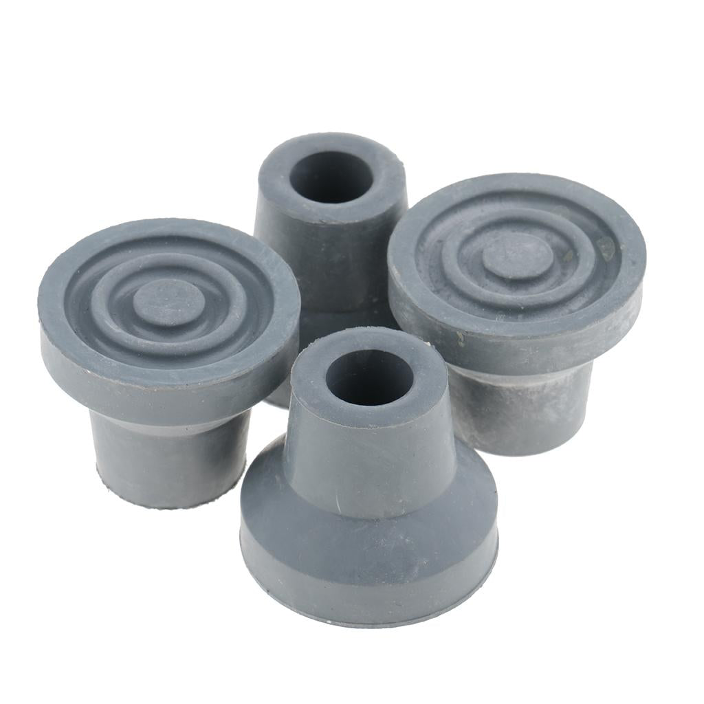 2x4pcs Anti-skid Stable Shock Absorb Walking Stick End Crutch Cane Tips 13mm