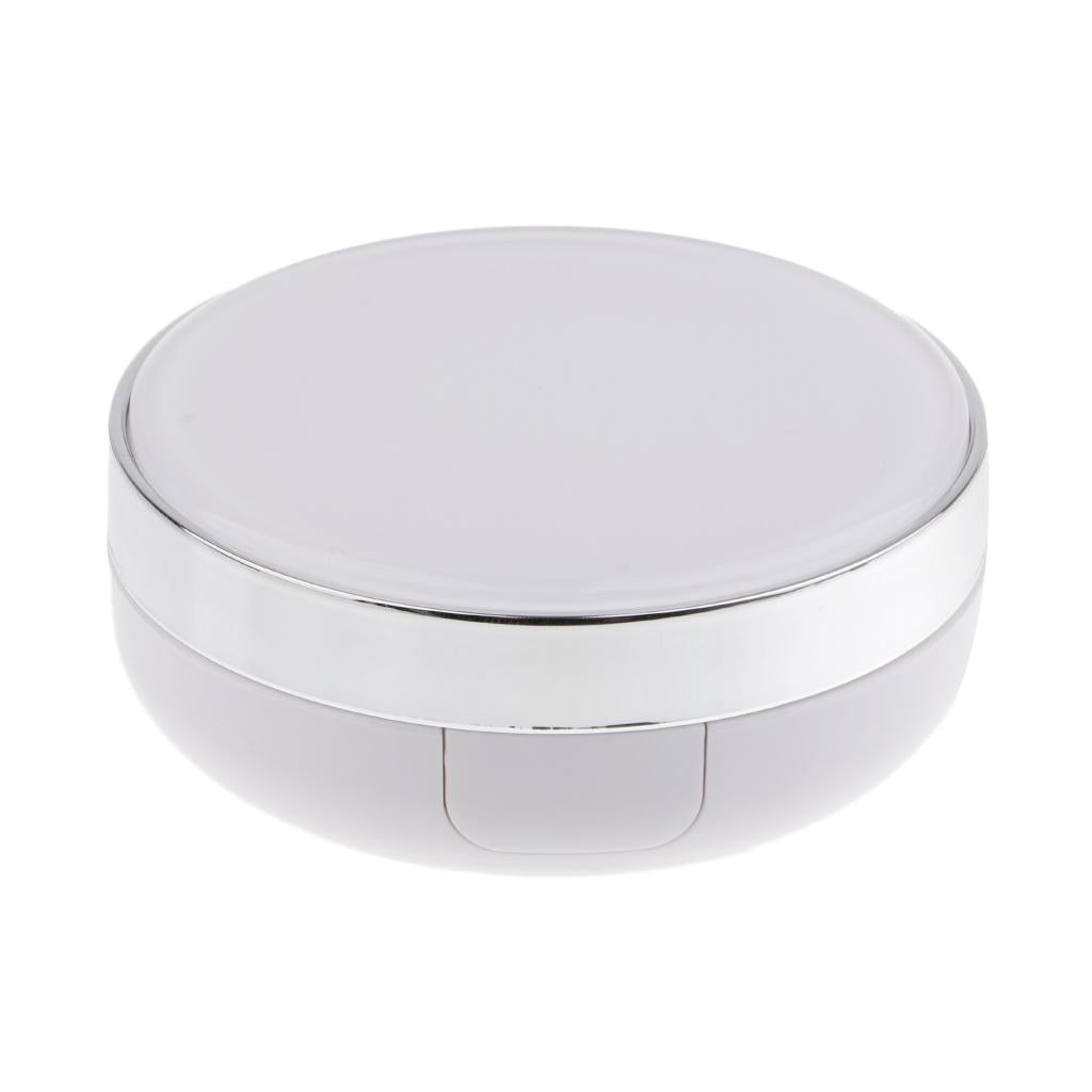 3xEmpty Makeup Powder Foundation Case Air Cushion Puff BB Cream Container 15g Silver