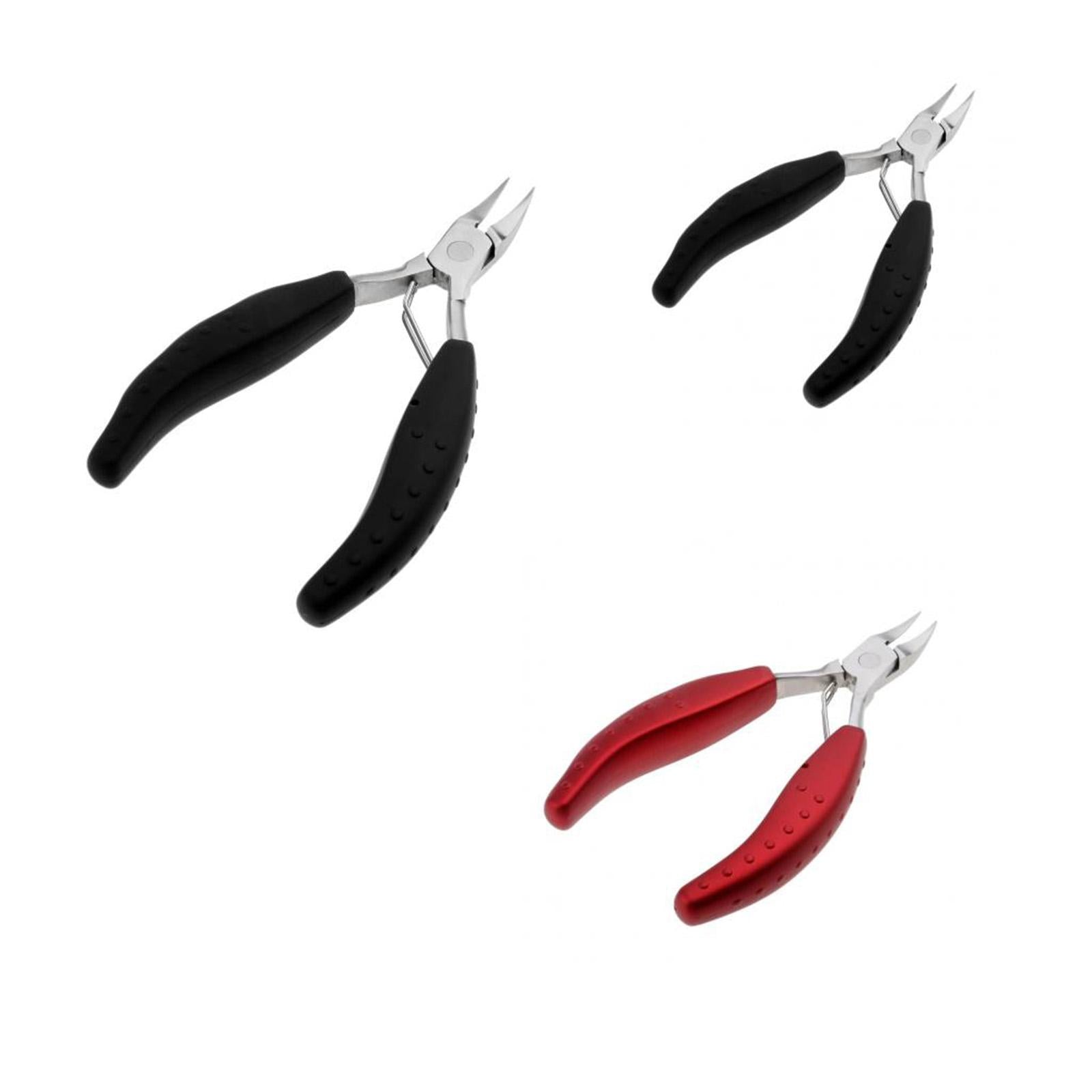 3xSteel Nail Cuticle Cutter Toenails Ingrown Clipper Trimmer Plier Black