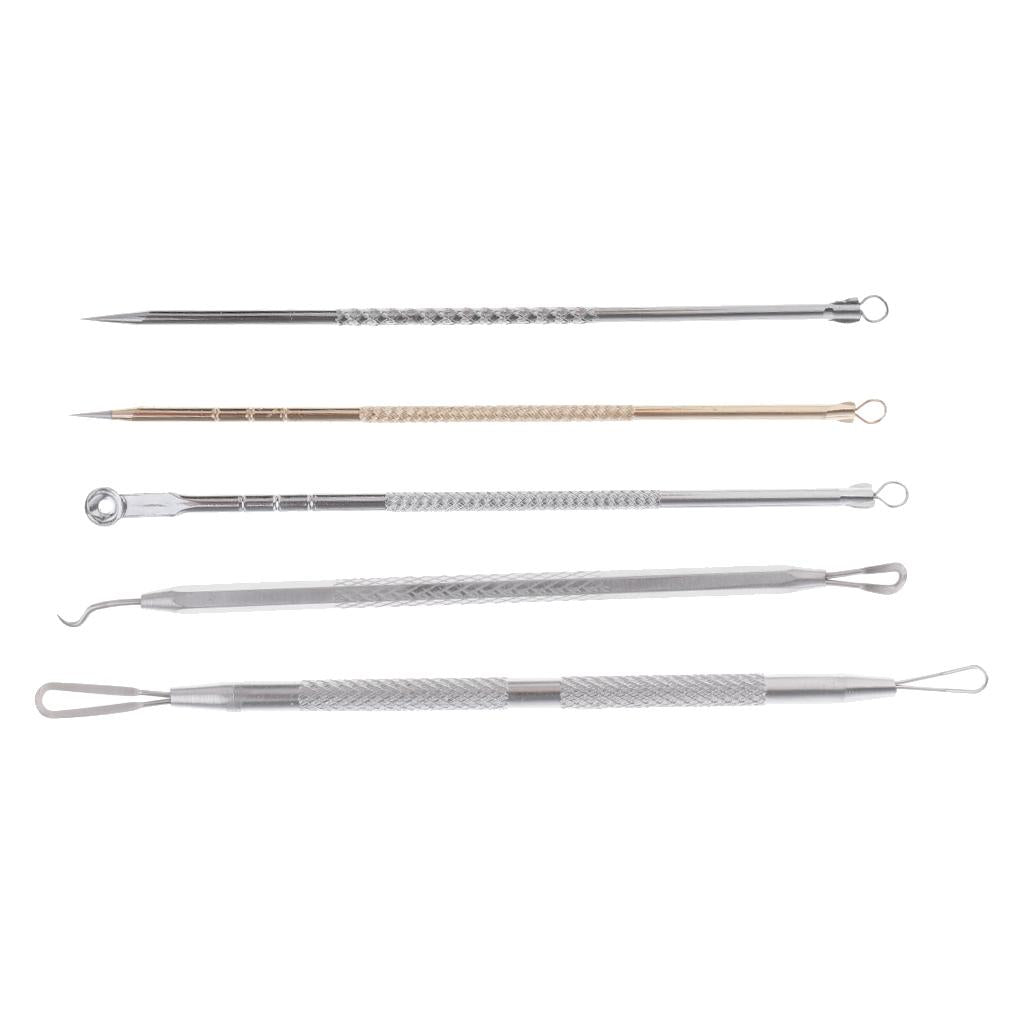 2x5x Blackhead Needle Acne Blemish Tools Pimple Extractor Splinter Removal kit