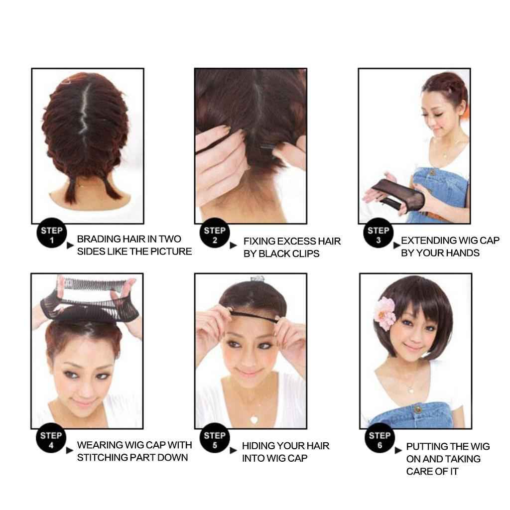 14" Elegant Women Short Fluffy Kinky Wavy Curly Synthetic Hair Wigs Black
